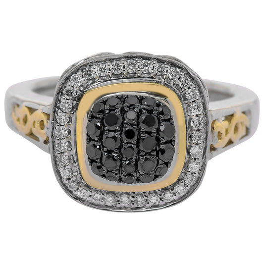 Front view of Charles Krypell Elegant Women's Ring 3-6463-SBLKP