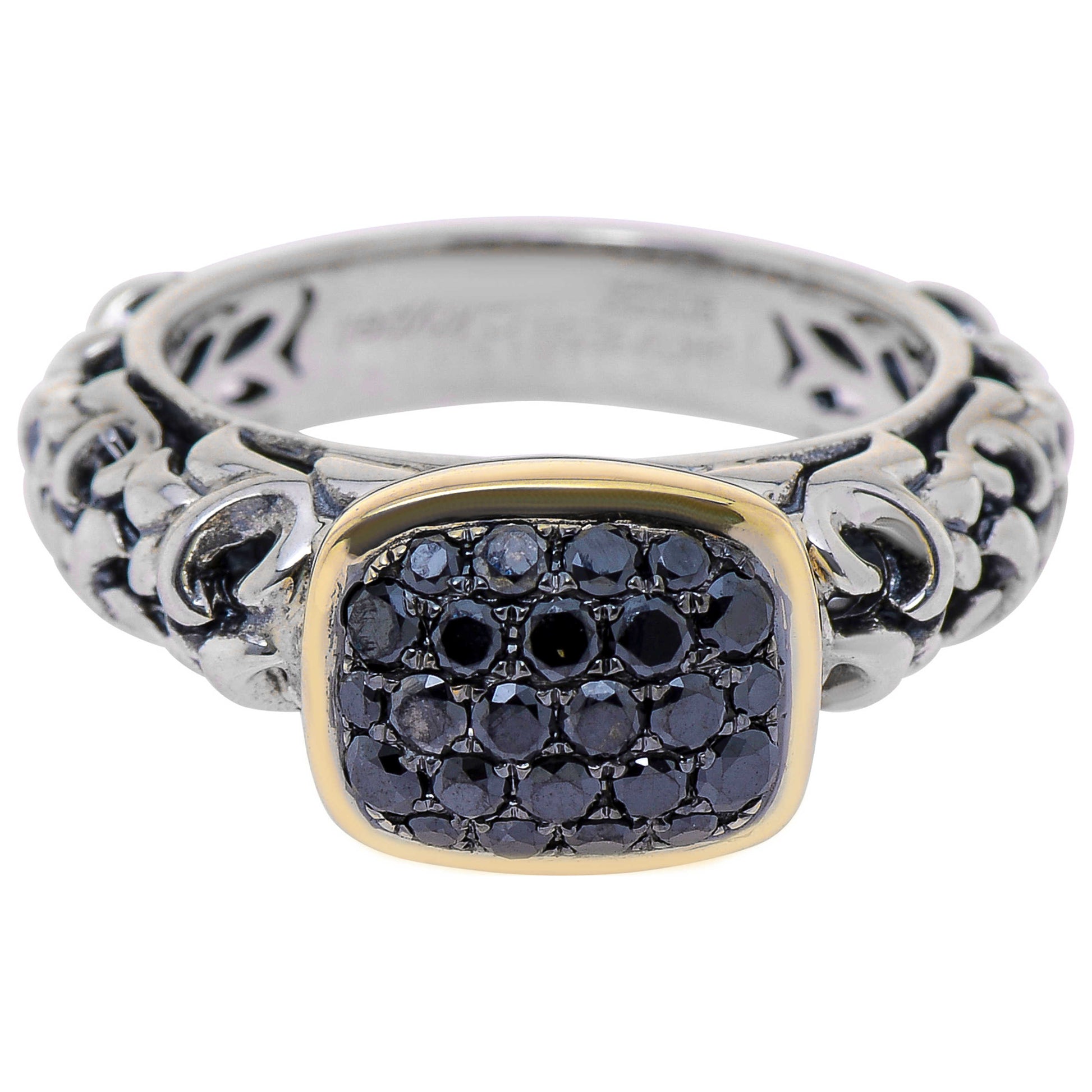 Front view of Charles Krypell Elegant Women's Ring 3-6507-SBLKP