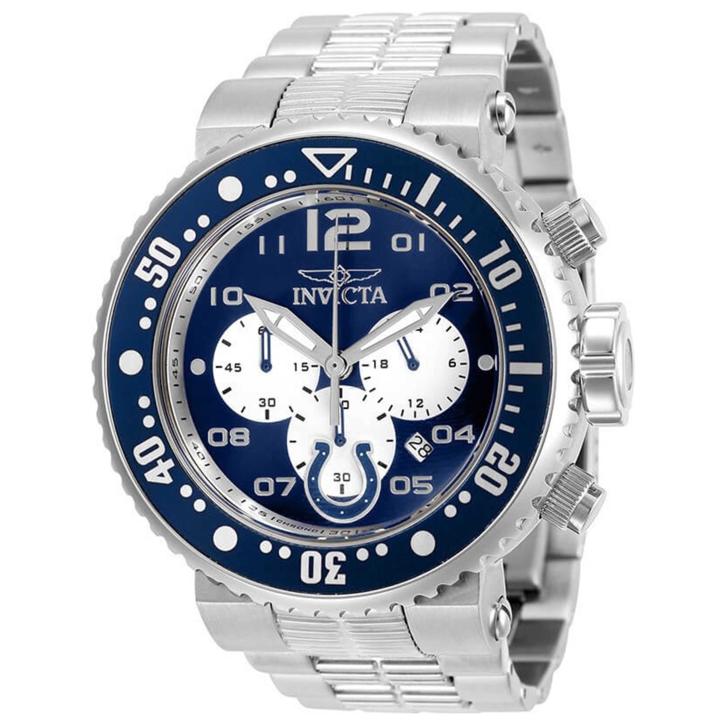 Front view of Invicta NFL Indianapolis Colts Unisex Watch 30268