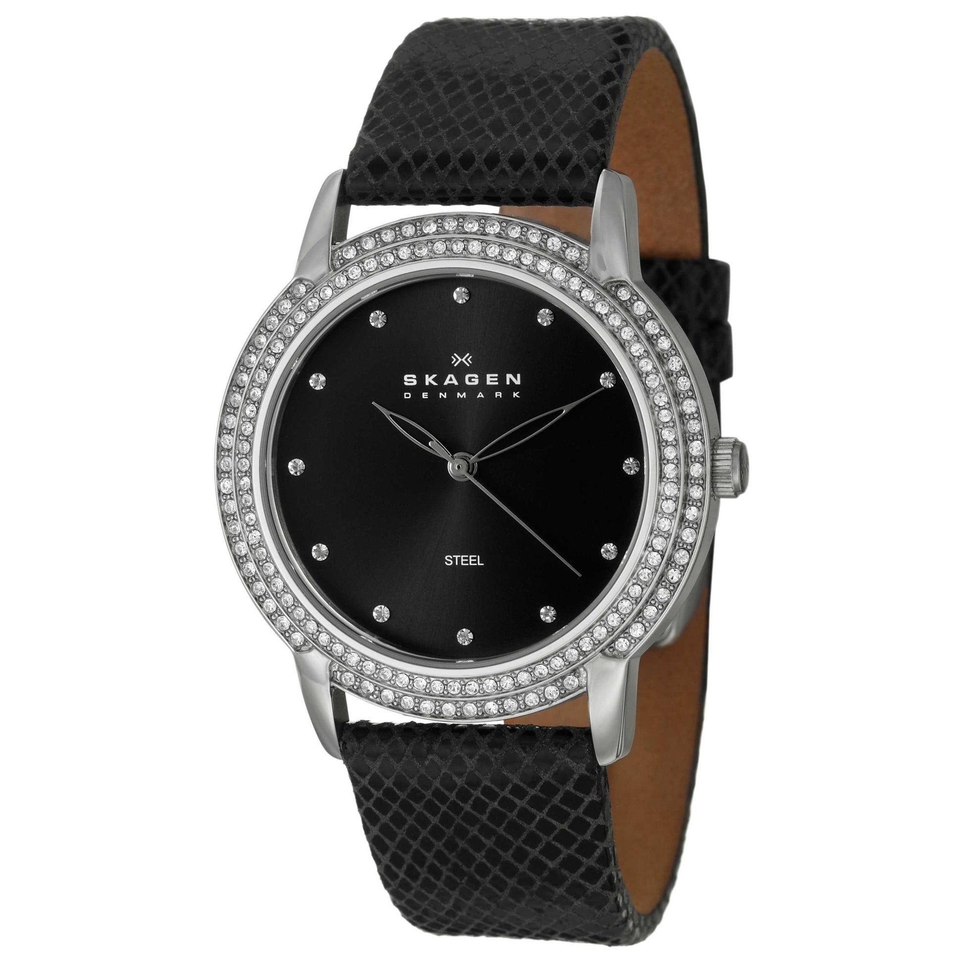 Front view of Skagen Glitz Women's Japanese Quartz (Battery-Powered) Watch 302SSLB