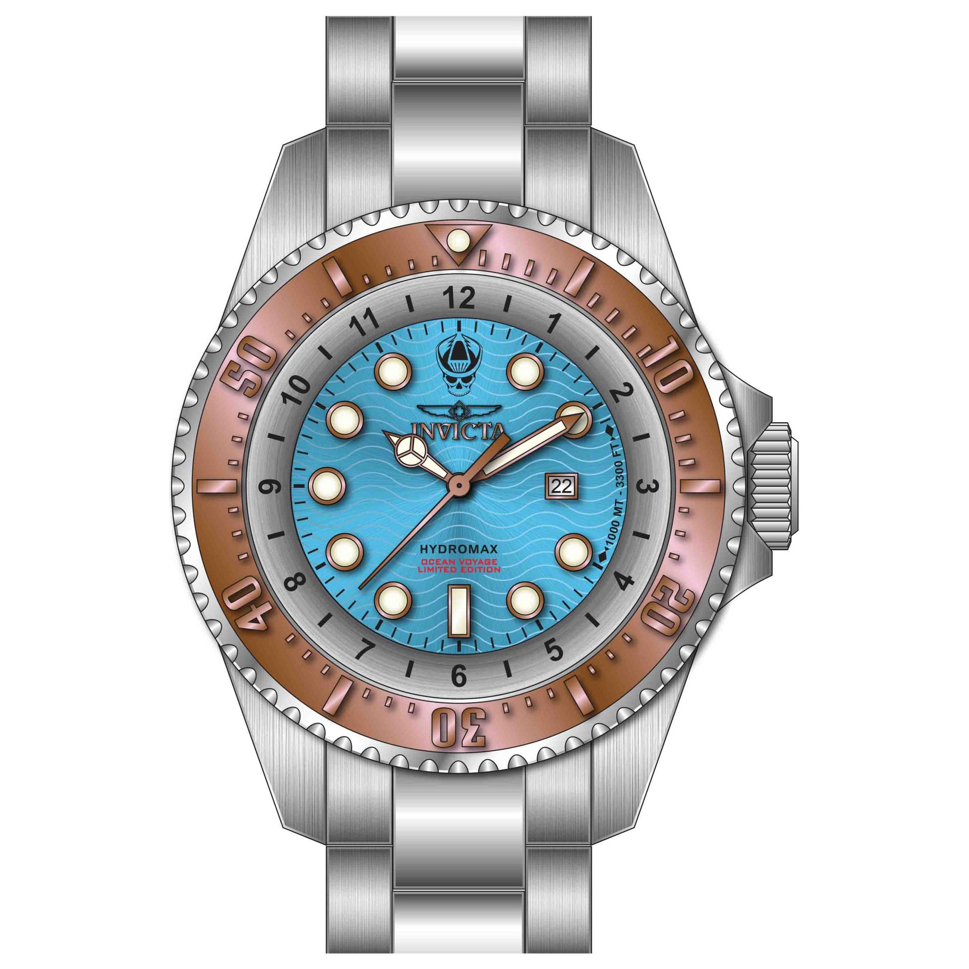 Front view of Invicta Hydromax Men's Quartz Watch 30844