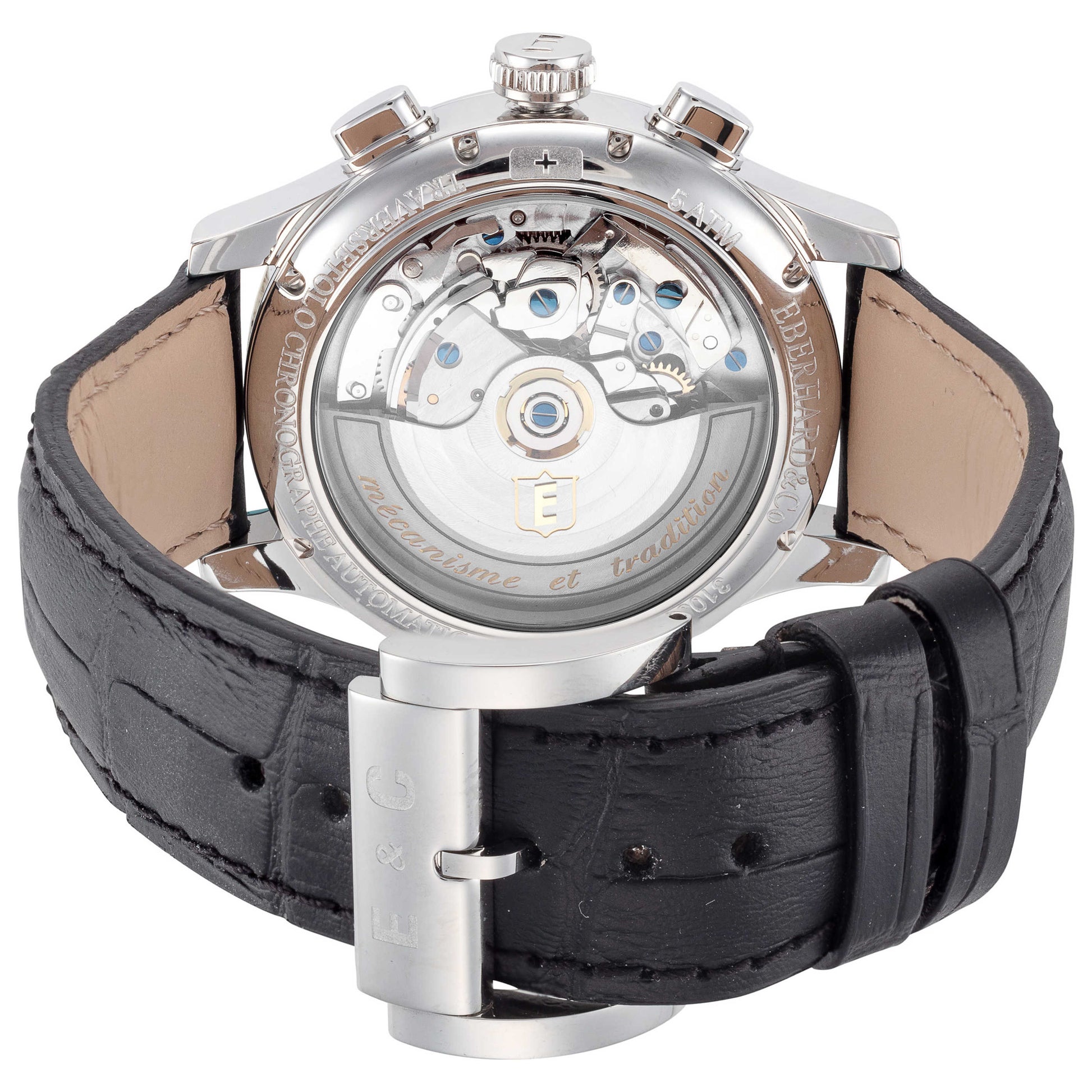 Back view of Eberhard & Co Traversetolo Men's Automatic Watch 31051.3-LTH
