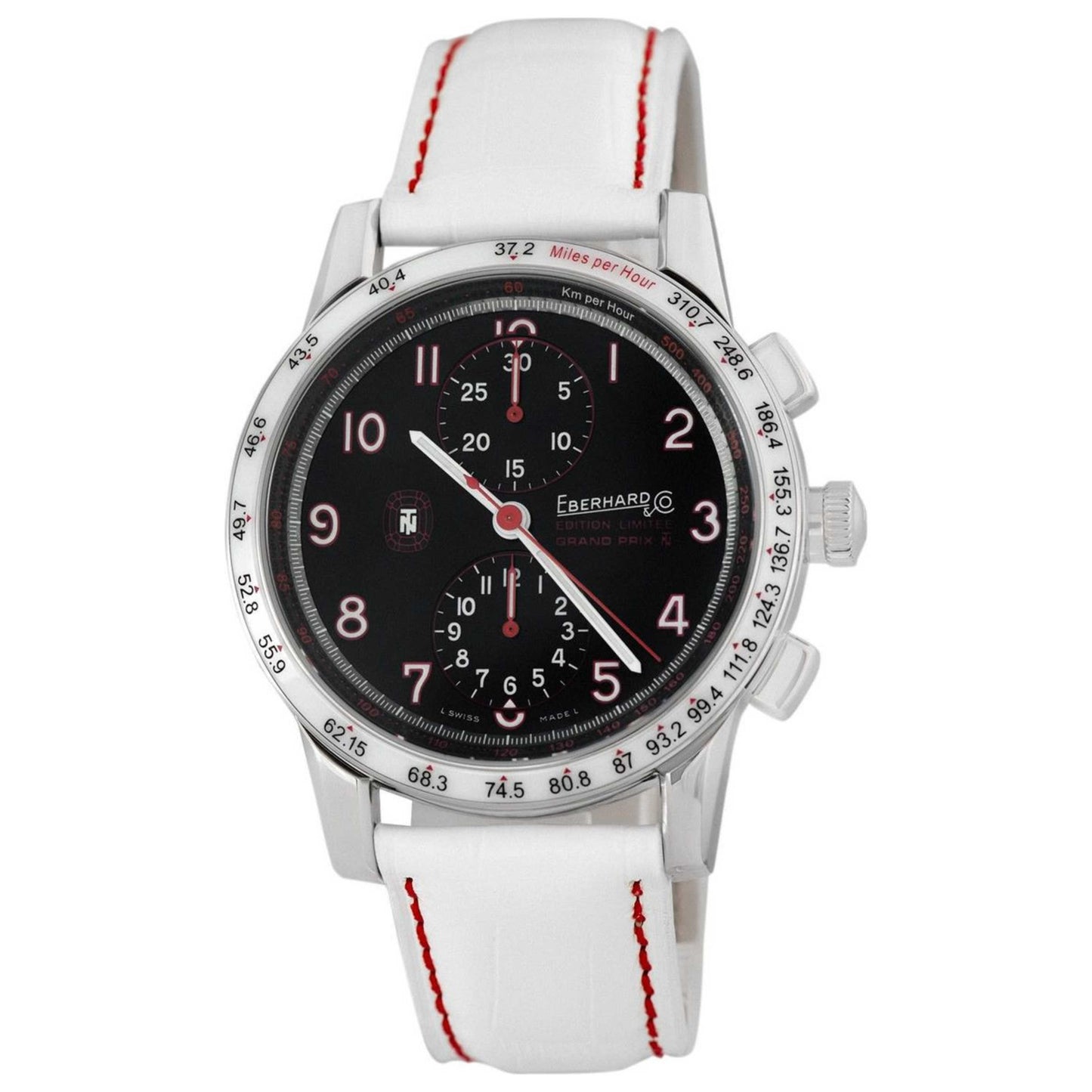 Front view of Eberhard & Co Tazio Nuvolari Grand Prix Men's Automatic Watch 31061-1