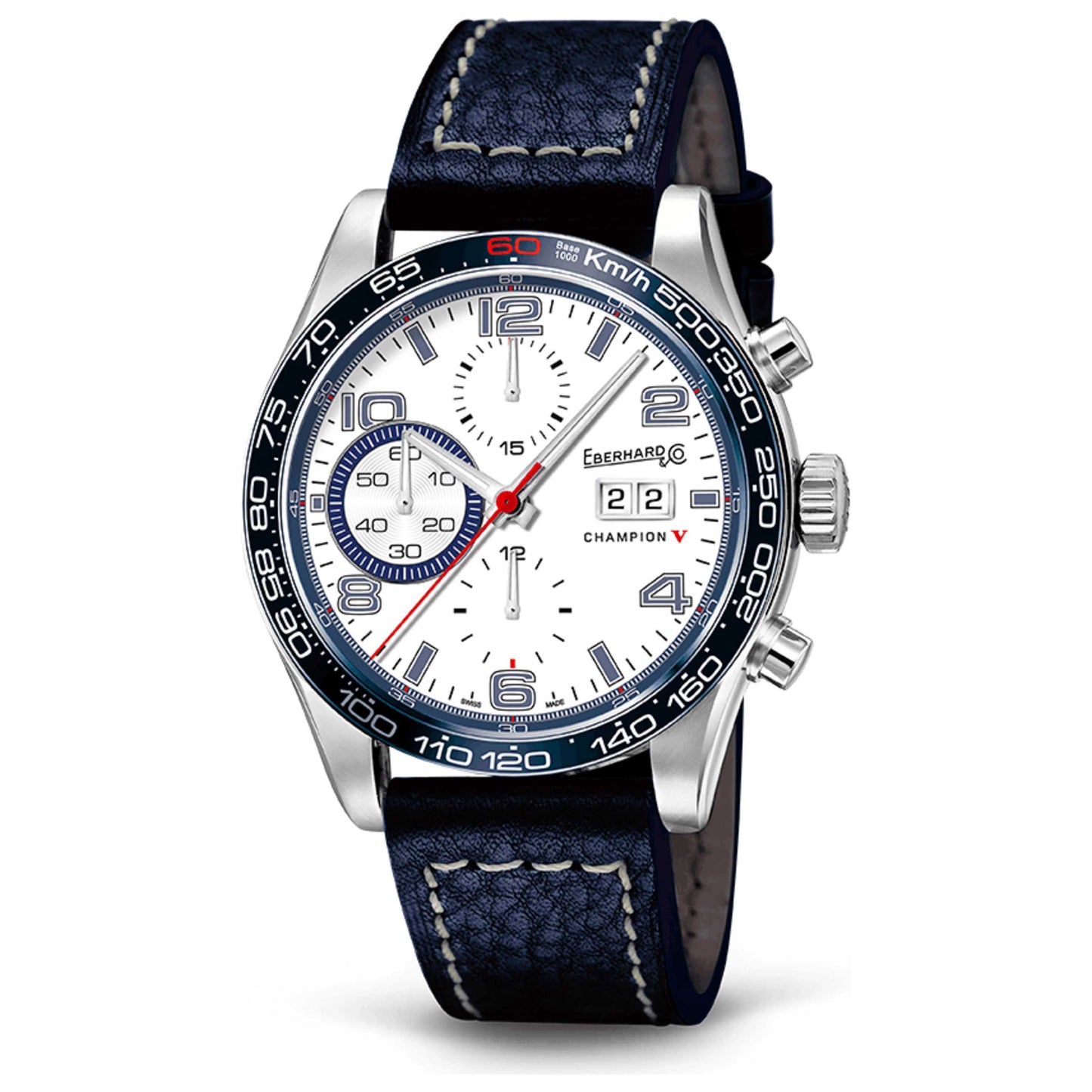Front view of Eberhard & Co Champion V Grande Date Men's Automatic Watch 31064-4