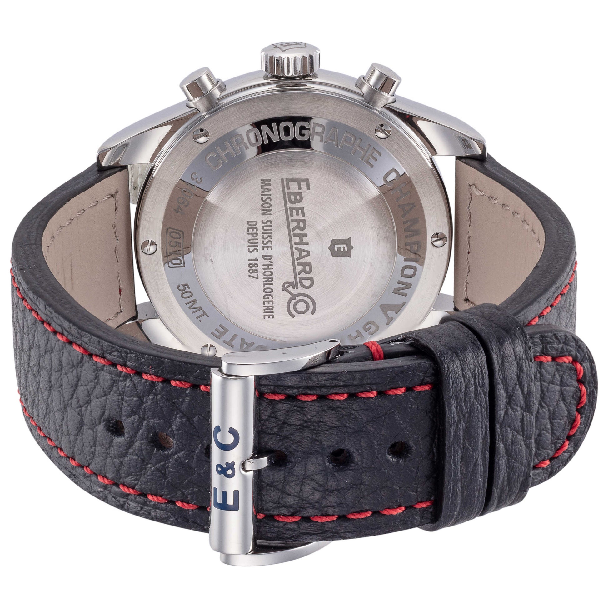 Back view of Eberhard & Co Champion V Grande Date Men's Automatic Watch 31064.3-R