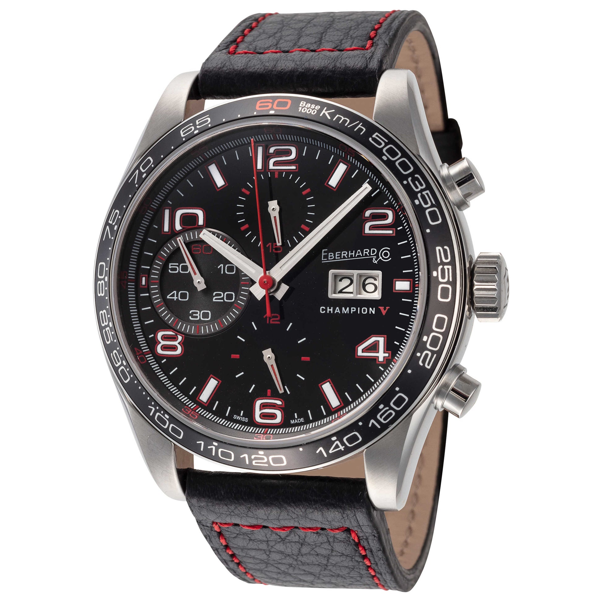 Front view of Eberhard & Co Champion V Grande Date Men's Automatic Watch 31064.3-R