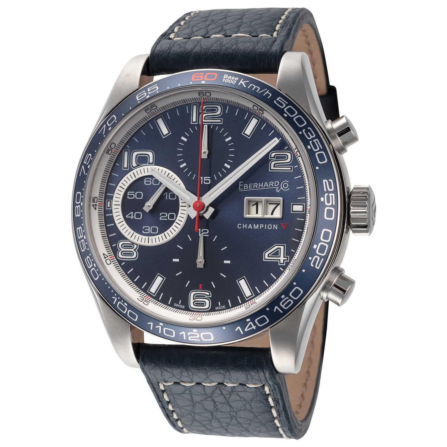 Front view of Eberhard & Co Champion V Grande Date Men's Automatic Watch 31064.5