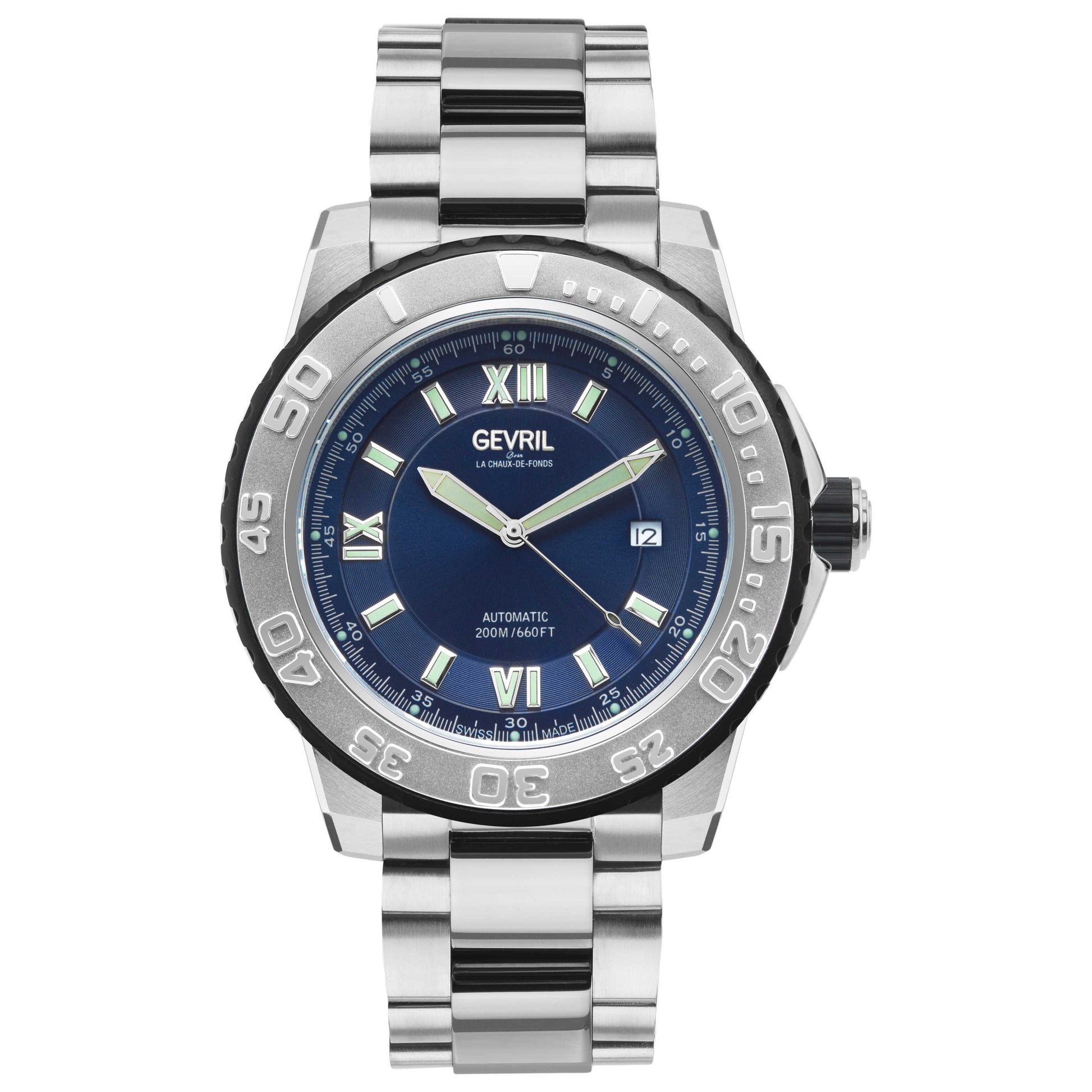 Front view of Gevril Seacloud Men's Automatic Watch 3120B