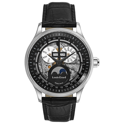 Front view of Louis Erard Moonphase Men's Automatic Watch 31218AA42-BDC02