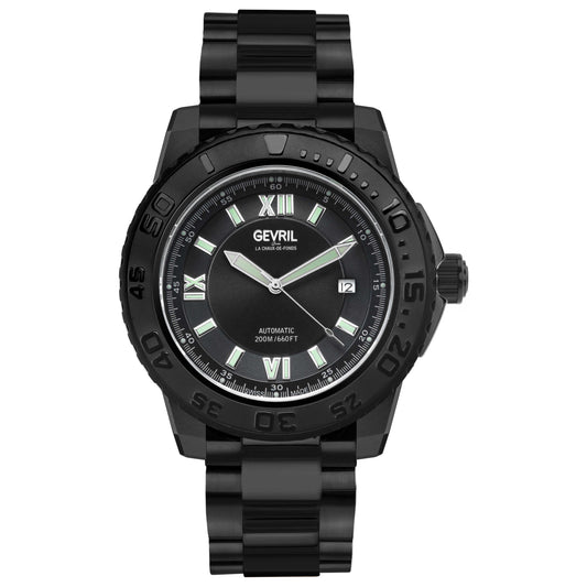 Front view of Gevril Seacloud Men's Automatic Watch 3122B