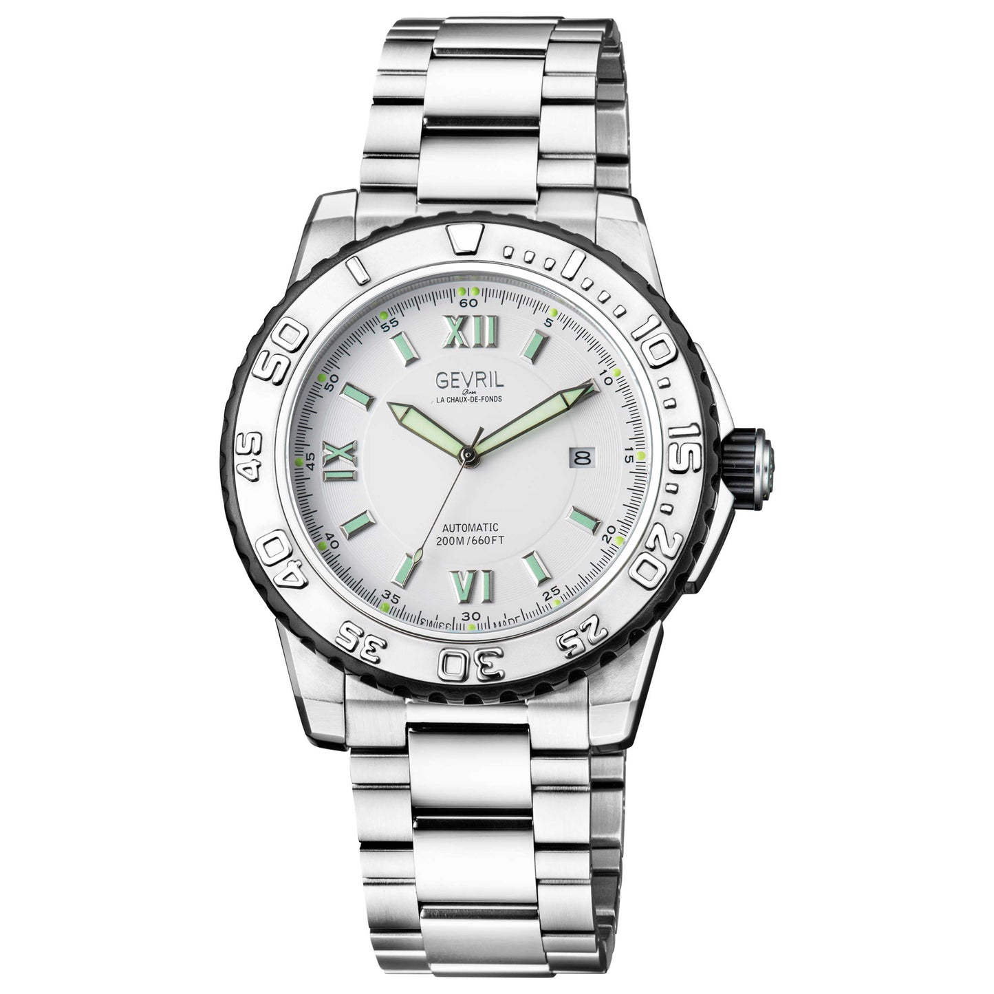 Front view of Gevril Seacloud Men's Automatic Watch 3126B