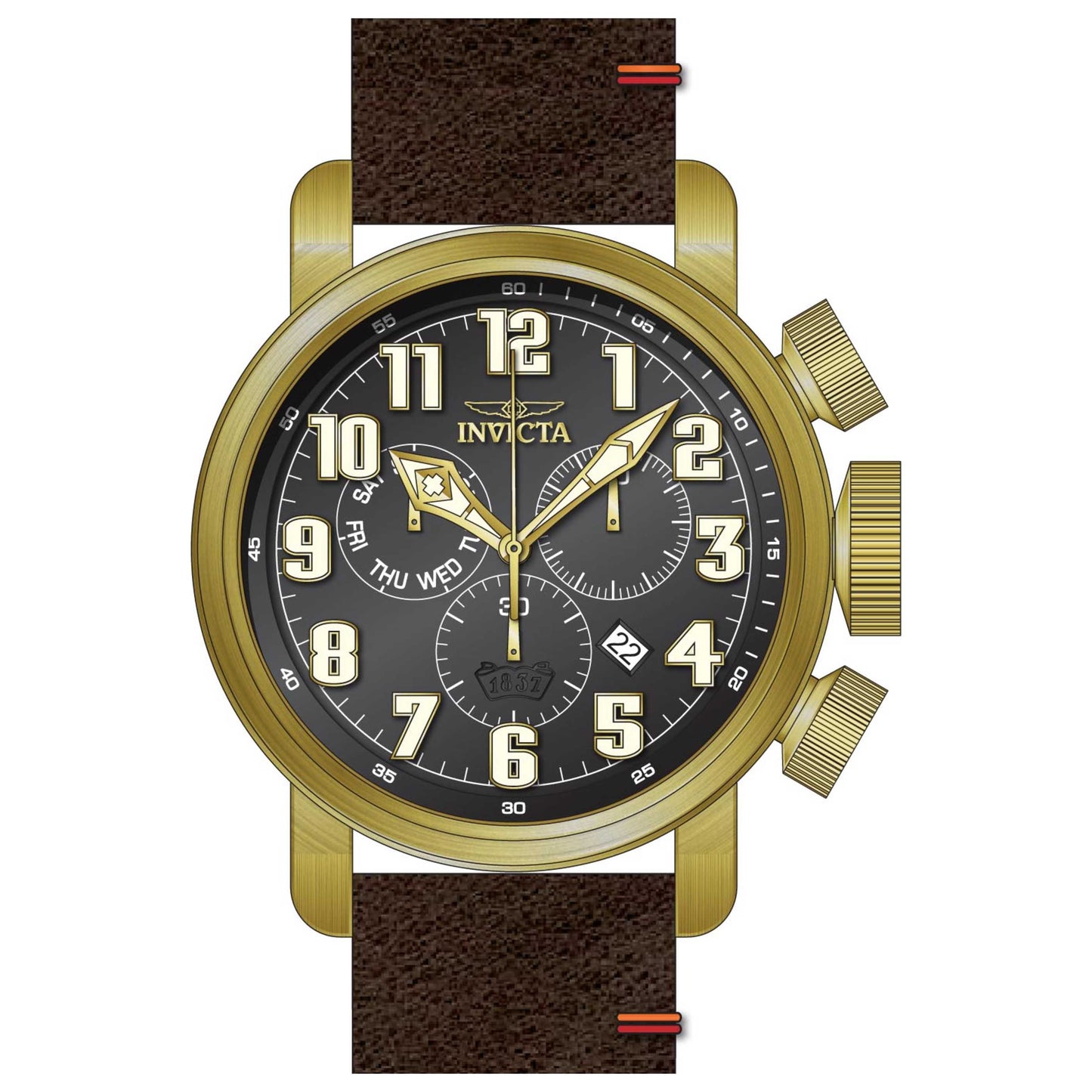 Front view of Invicta Aviator Men's Quartz Watch 31683