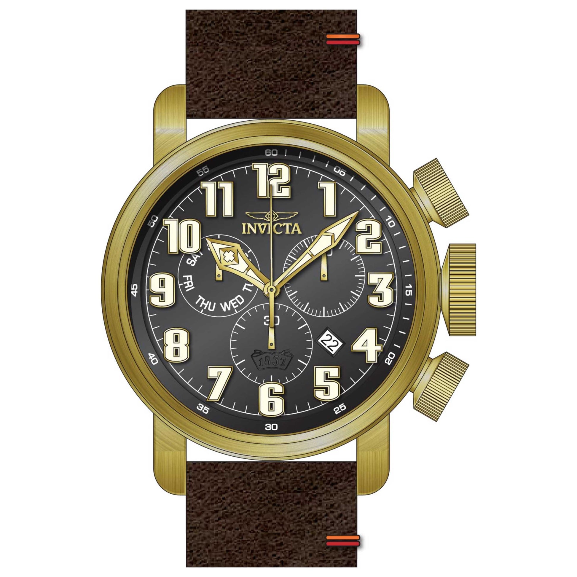 Front view of Invicta Aviator Men's Quartz Watch 31683