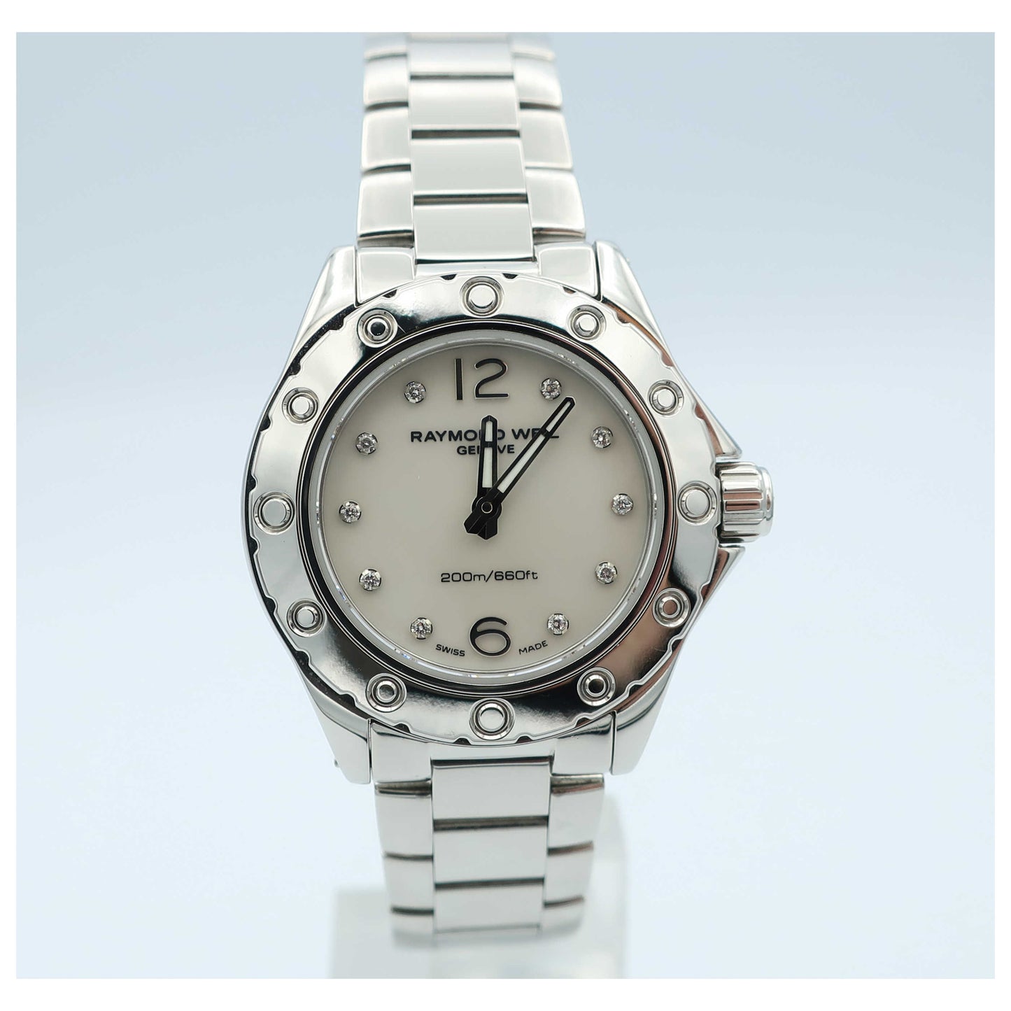 Front view of Raymond Weil RW Spirit Women's Swiss Quartz (Battery-Powered) Watch 3170-ST-05985-SD2