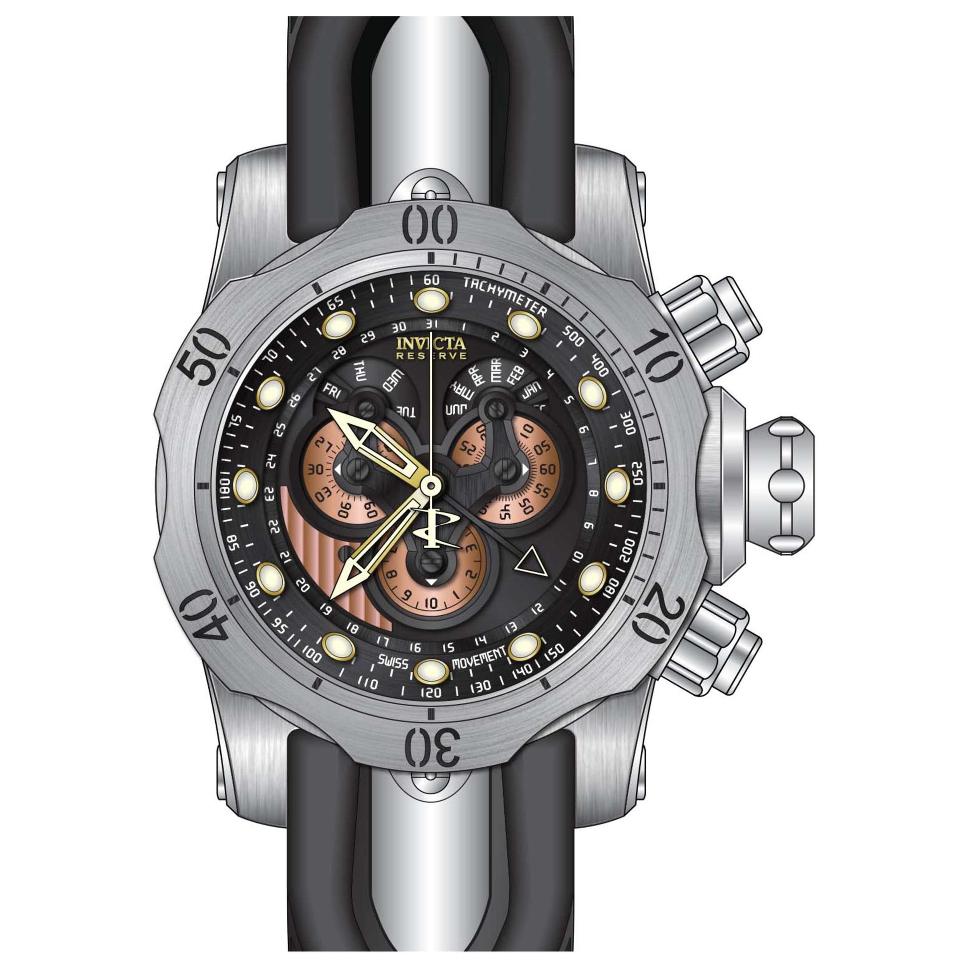 Front view of Invicta Reserve Unisex Watch 32096