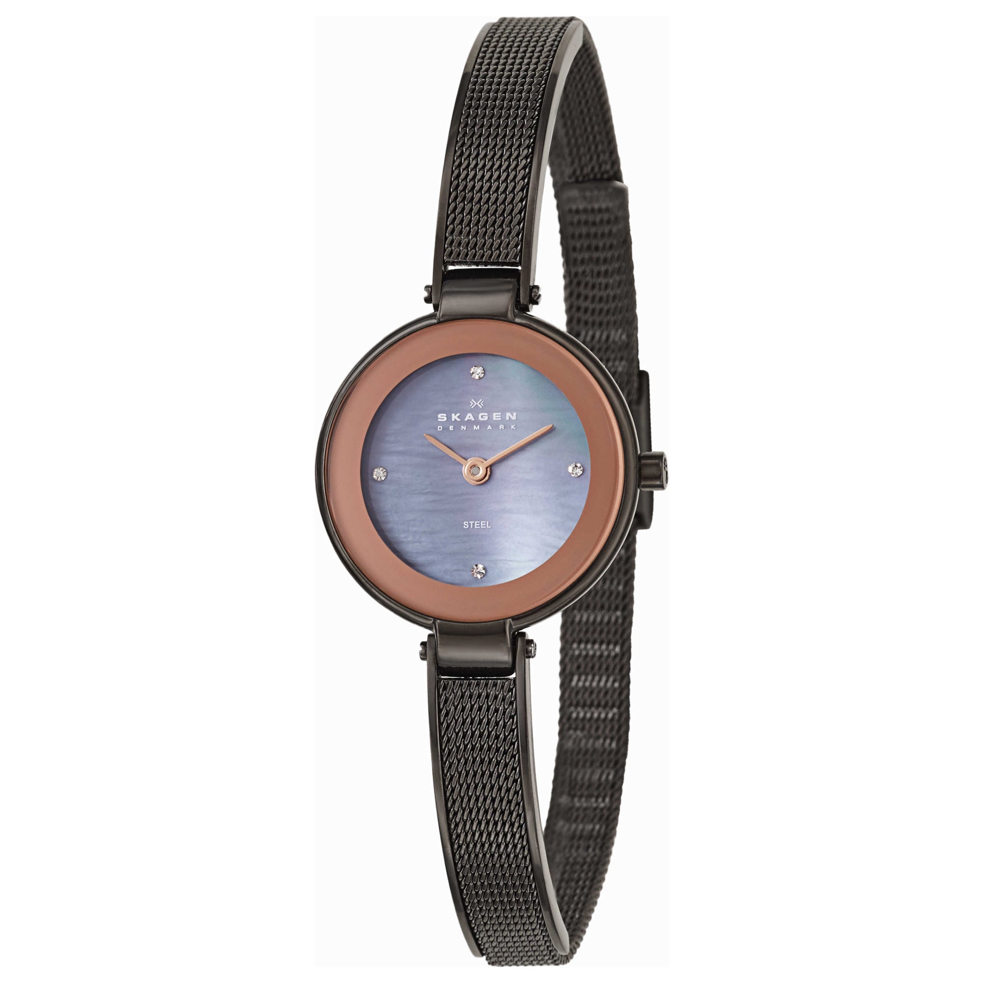 Front view of Skagen Mesh Women's Japanese Quartz (Battery-Powered) Watch 323SMR