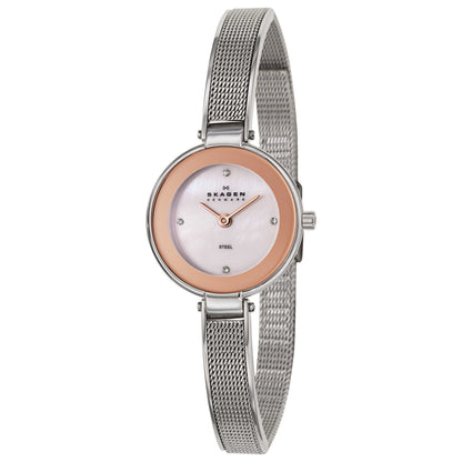 Front view of Skagen Mesh Women's Japanese Quartz (Battery-Powered) Watch 323SSR