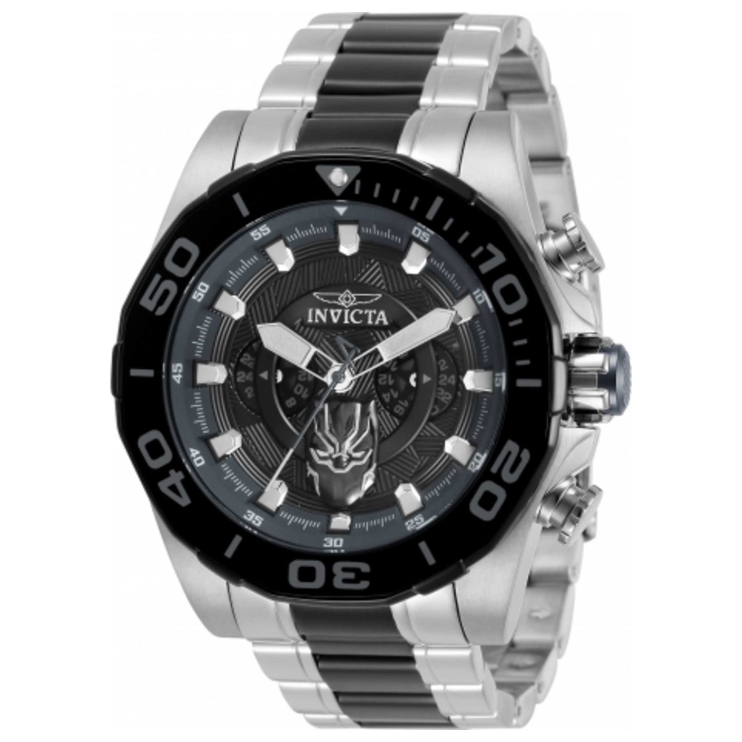 Front view of Invicta Marvel Black Panther Quartz Watch 33392