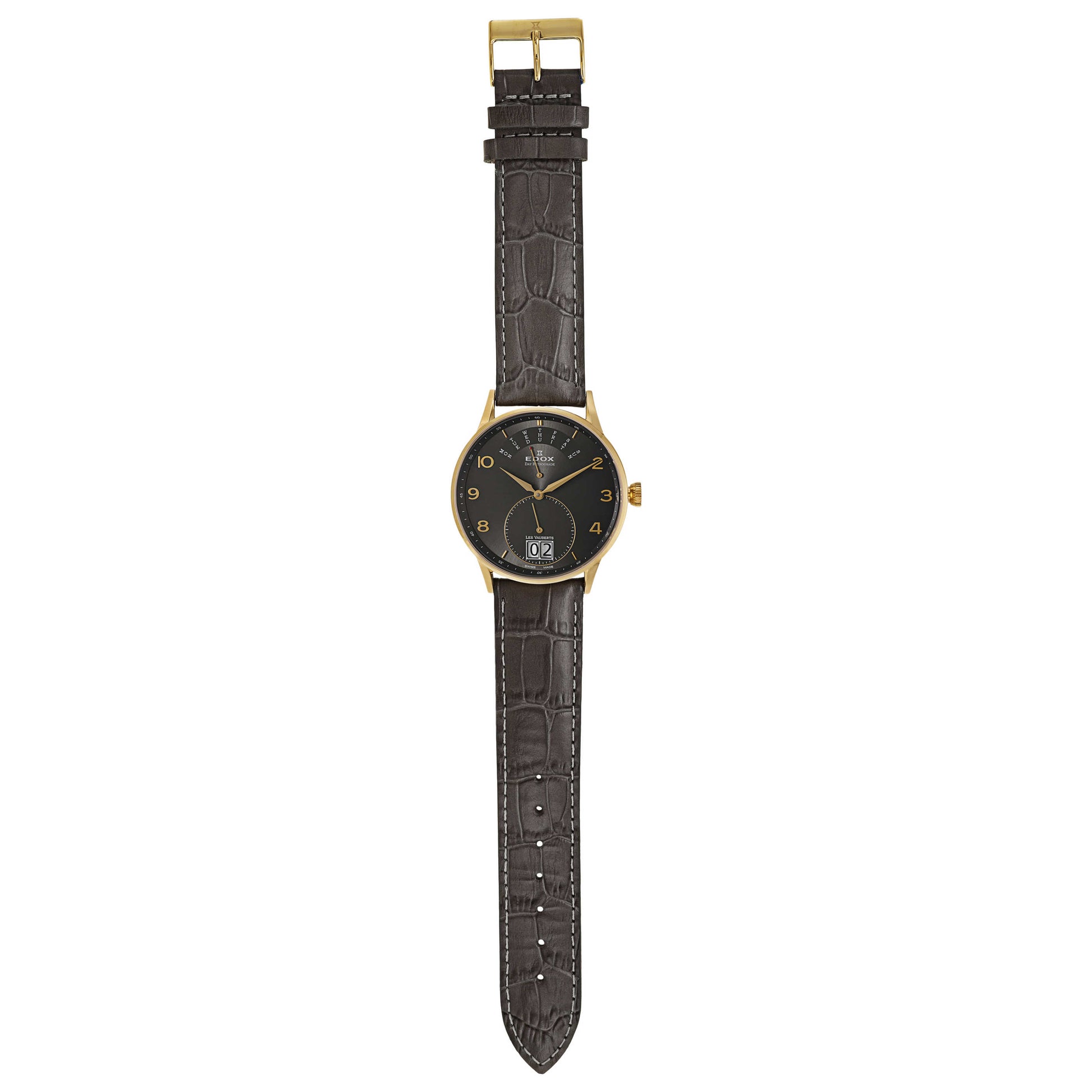 Edox Les Vauberts Men's Swiss Quartz (Battery-Powered) Watch 34005-37JG-GBD - Image #8