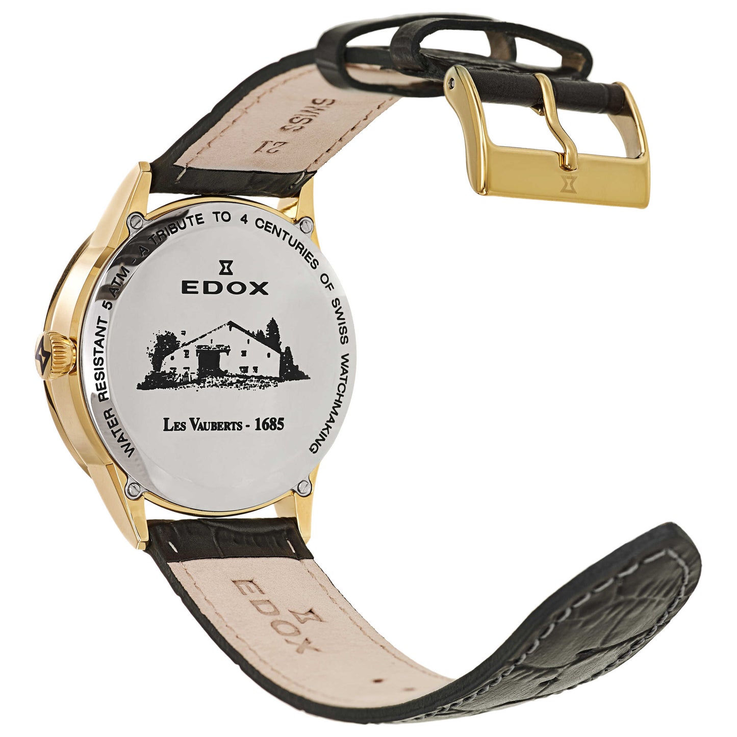 Edox Les Vauberts Men's Swiss Quartz (Battery-Powered) Watch 34005-37JG-GID - Image #2