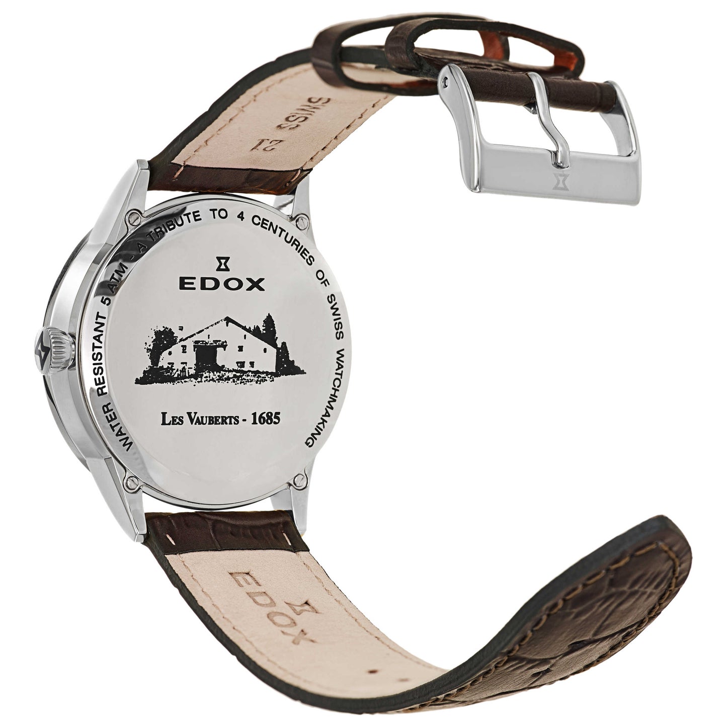 Edox Les Vauberts Men's Swiss Quartz (Battery-Powered) Watch 34005-3A-AIN - Image #2