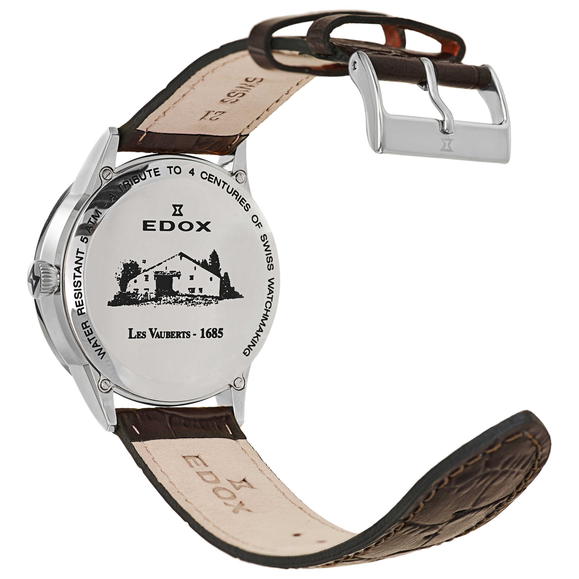 Edox Les Vauberts Men's Swiss Quartz (Battery-Powered) Watch 34005-3A-AIN - Image #2