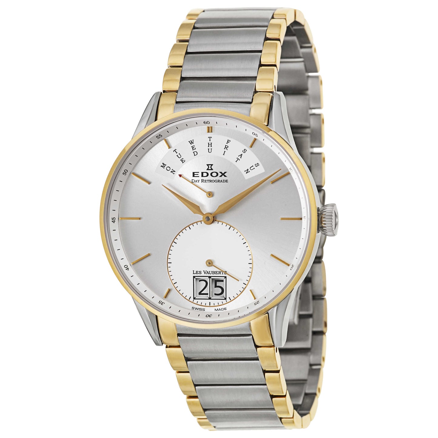 Front view of Edox Les Vauberts Men's Swiss Quartz (Battery-Powered) Watch 34006-357JA-AID