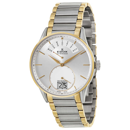 Front view of Edox Les Vauberts Men's Swiss Quartz (Battery-Powered) Watch 34006-357JA-AID
