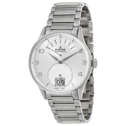Front view of Edox Les Vauberts Men's Swiss Quartz (Battery-Powered) Watch 34006-3A-ABN