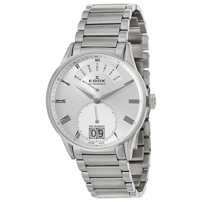 Front view of Edox Les Vauberts Men's Swiss Quartz (Battery-Powered) Watch 34006-3A-AR