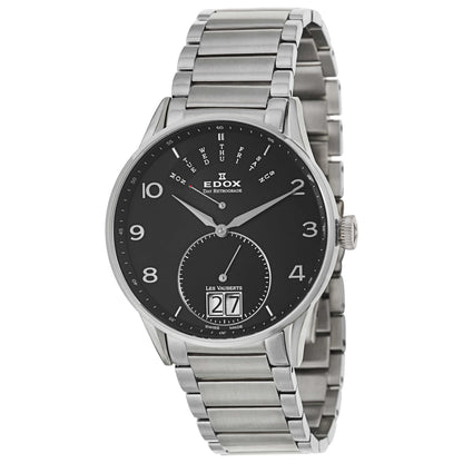 Front view of Edox Les Vauberts Men's Swiss Quartz (Battery-Powered) Watch 34006-3N-NBN