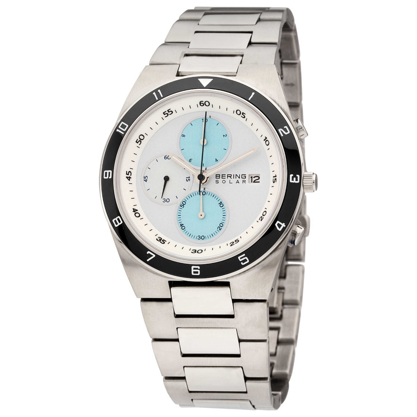 Front view of Bering Solar Men's Solar Powered Quartz Watch 34440-707