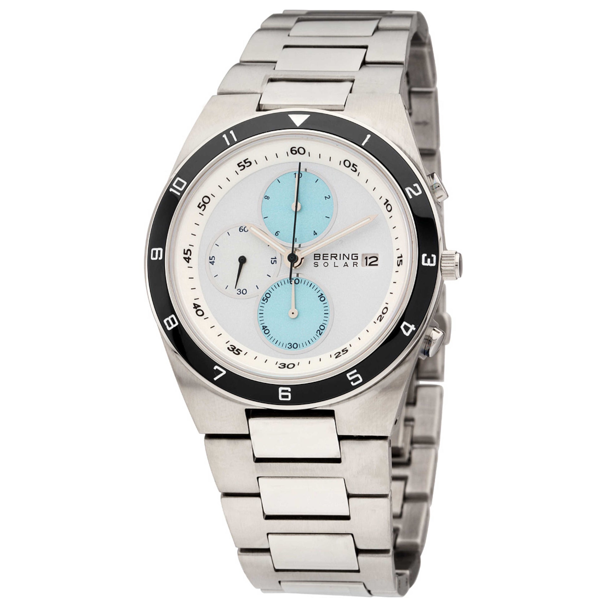 Front view of Bering Solar Men's Solar Powered Quartz Watch 34440-707