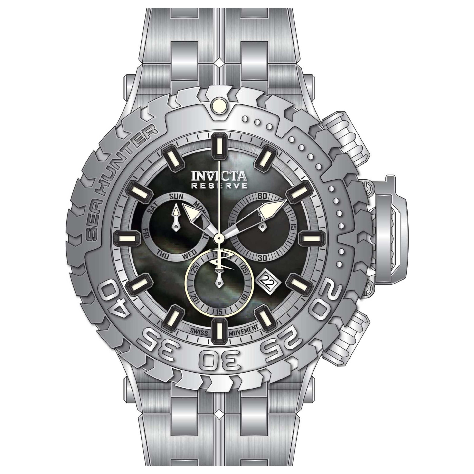 Front view of Invicta Sea Hunter Men's Quartz Watch 34590