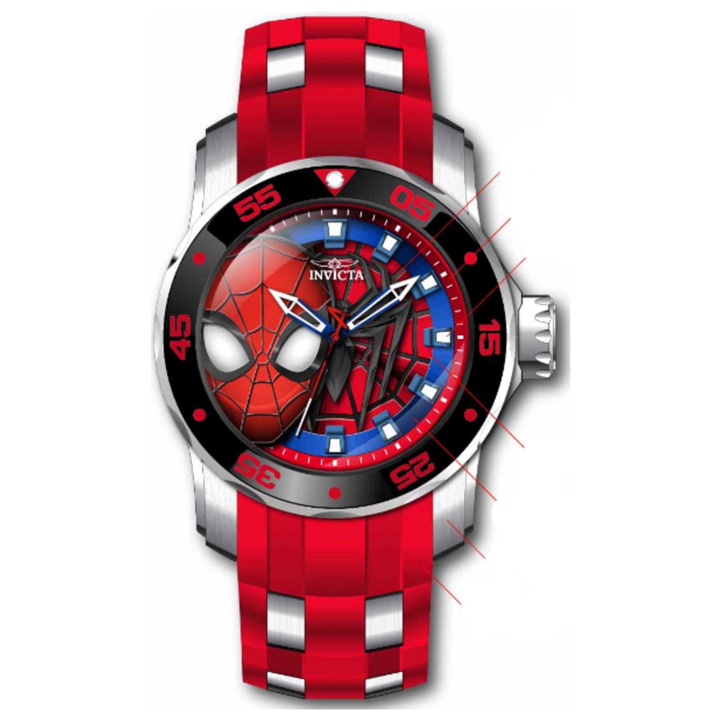 Front view of Invicta Marvel Men's Quartz Watch 34742