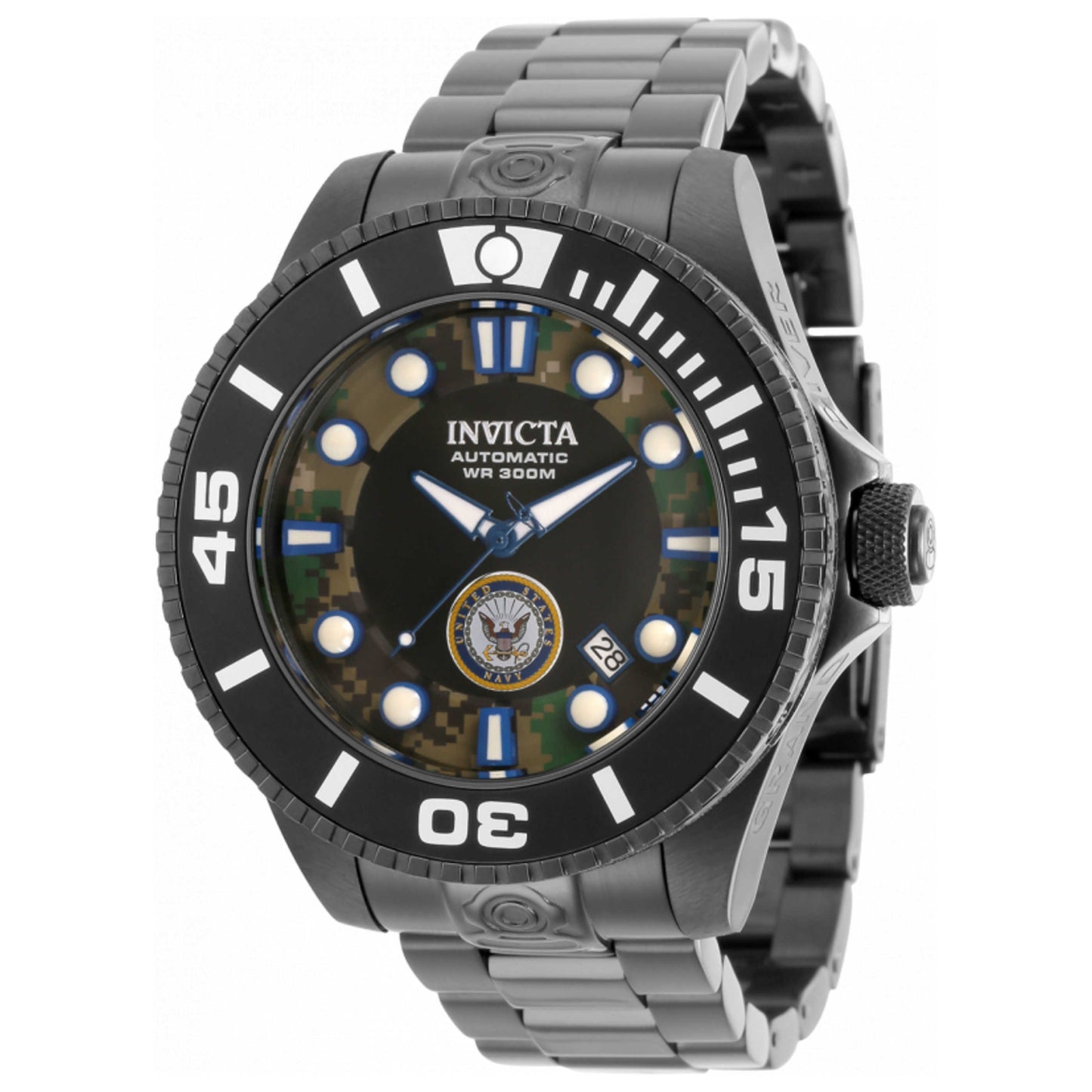 Front view of Invicta U S Navy Men's Automatic Watch 34772