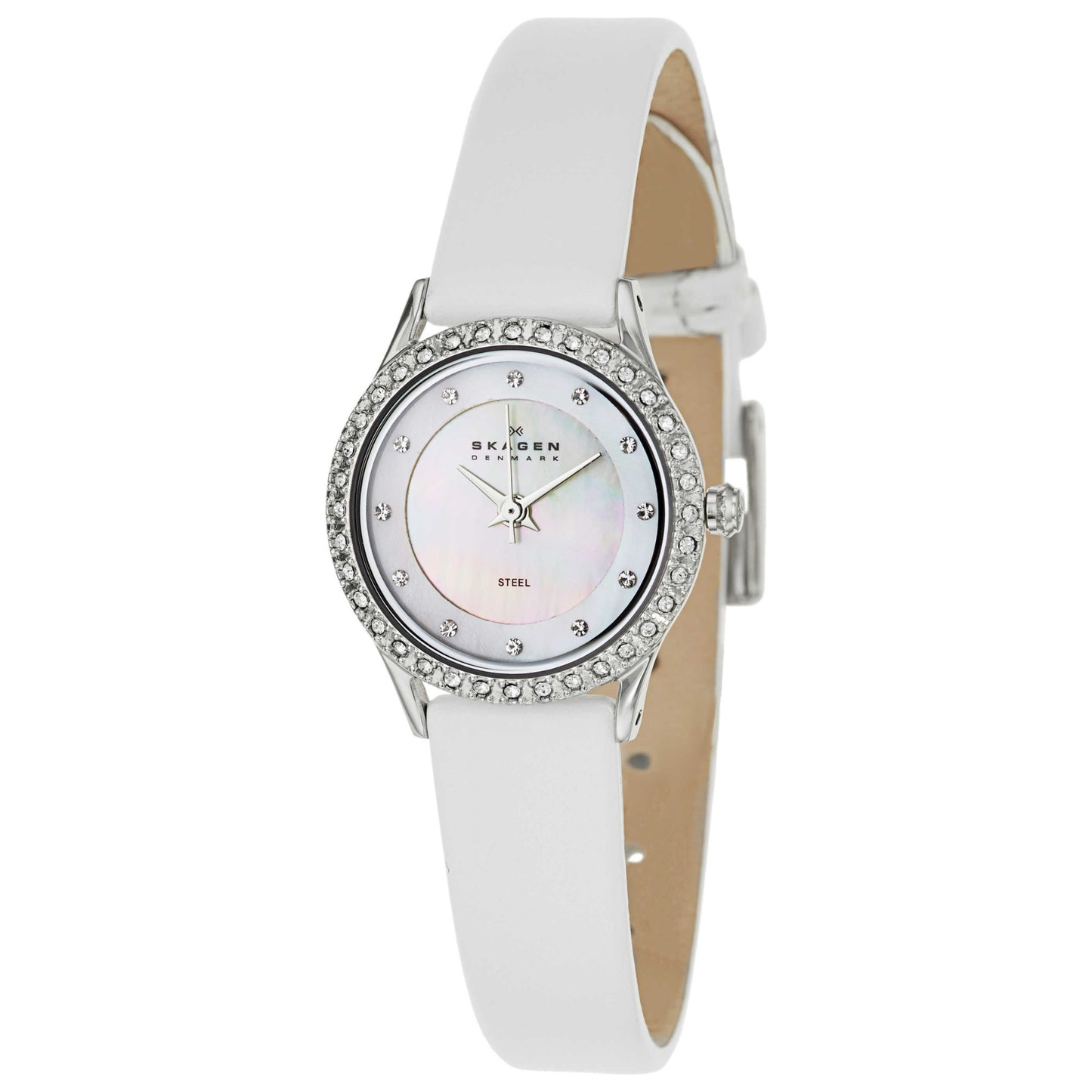 Front view of Skagen Leather Women's Japanese Quartz (Battery-Powered) Watch 347XSSLW