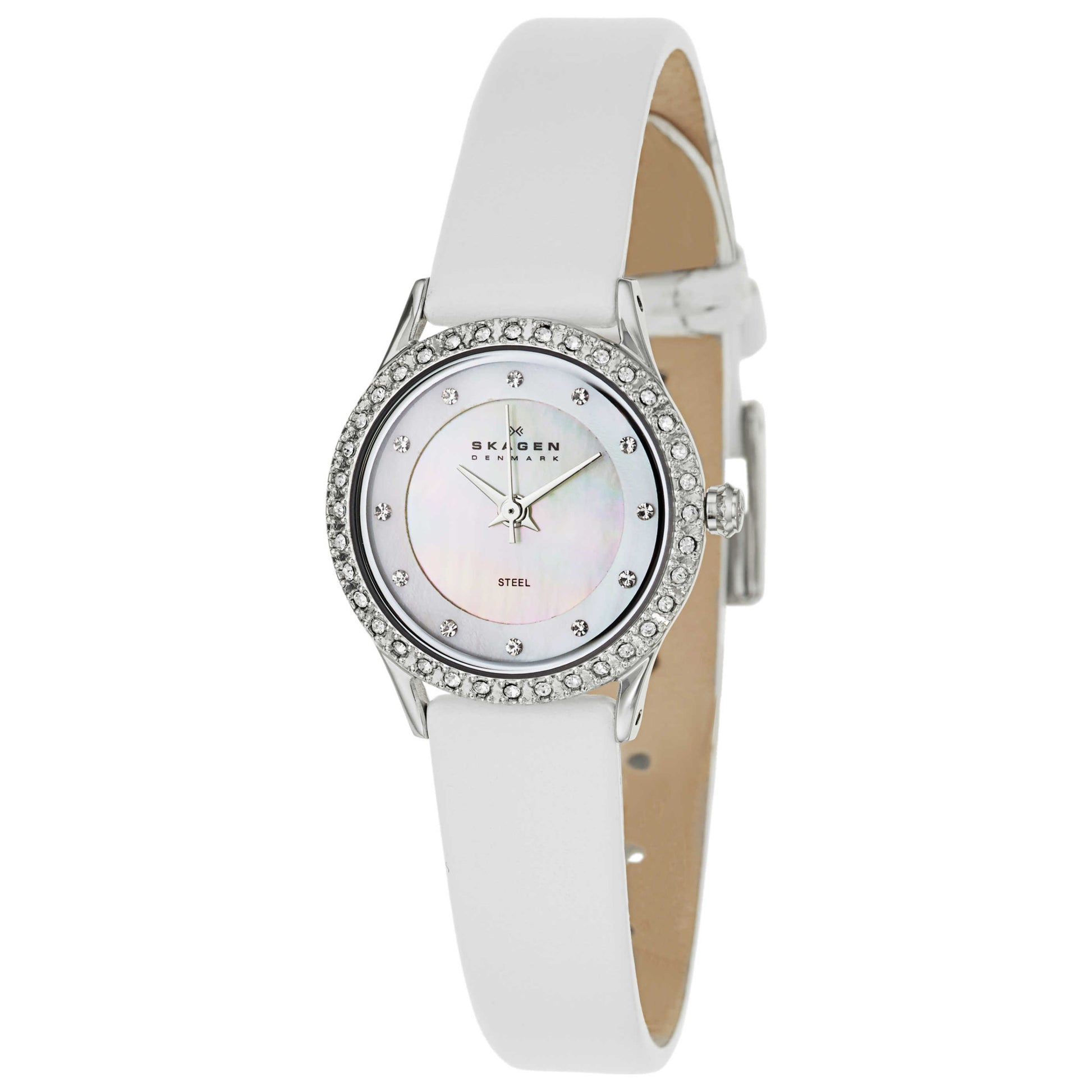 Front view of Skagen Leather Women's Japanese Quartz (Battery-Powered) Watch 347XSSLW