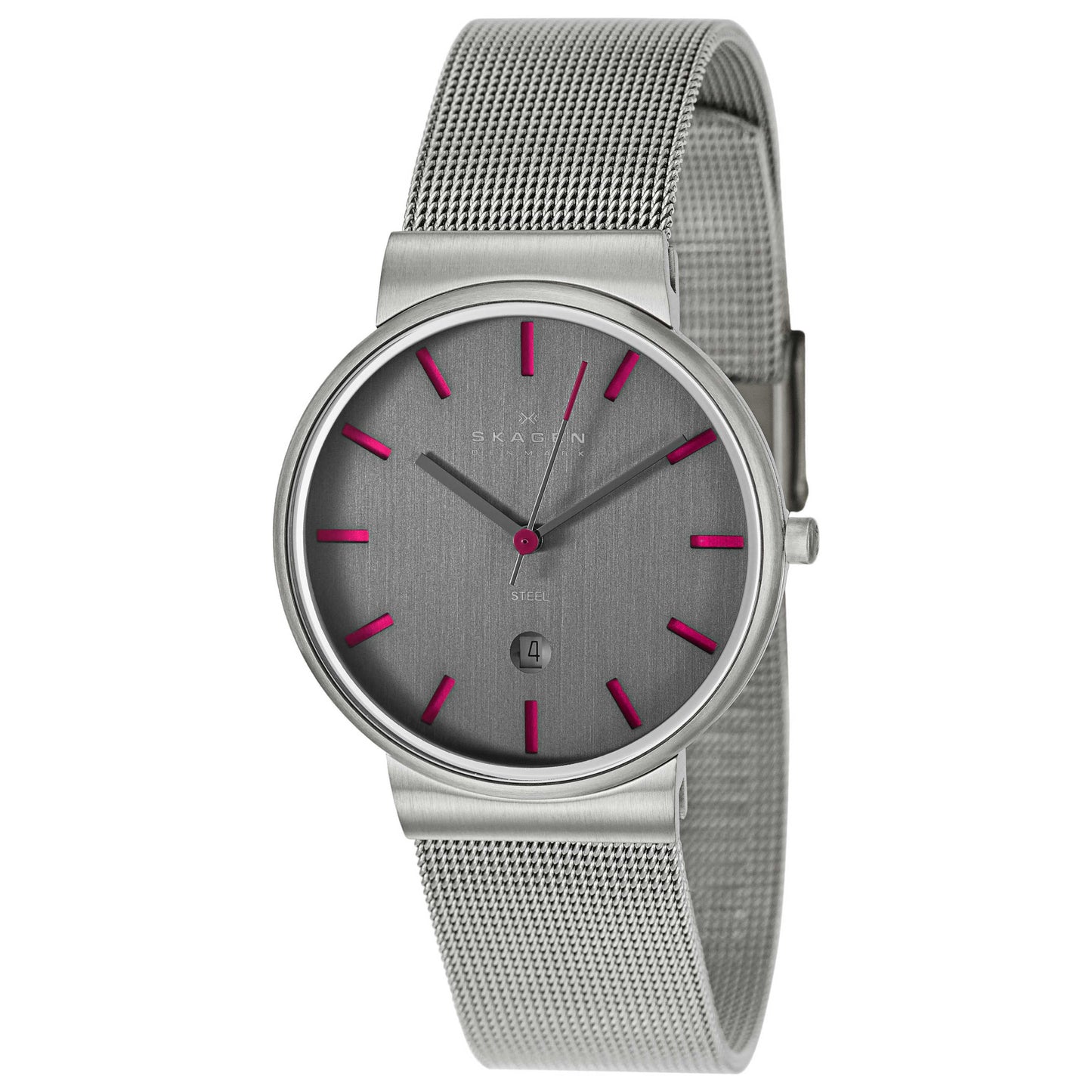 Front view of Skagen Mesh Men's Quartz Watch 351LSSMP