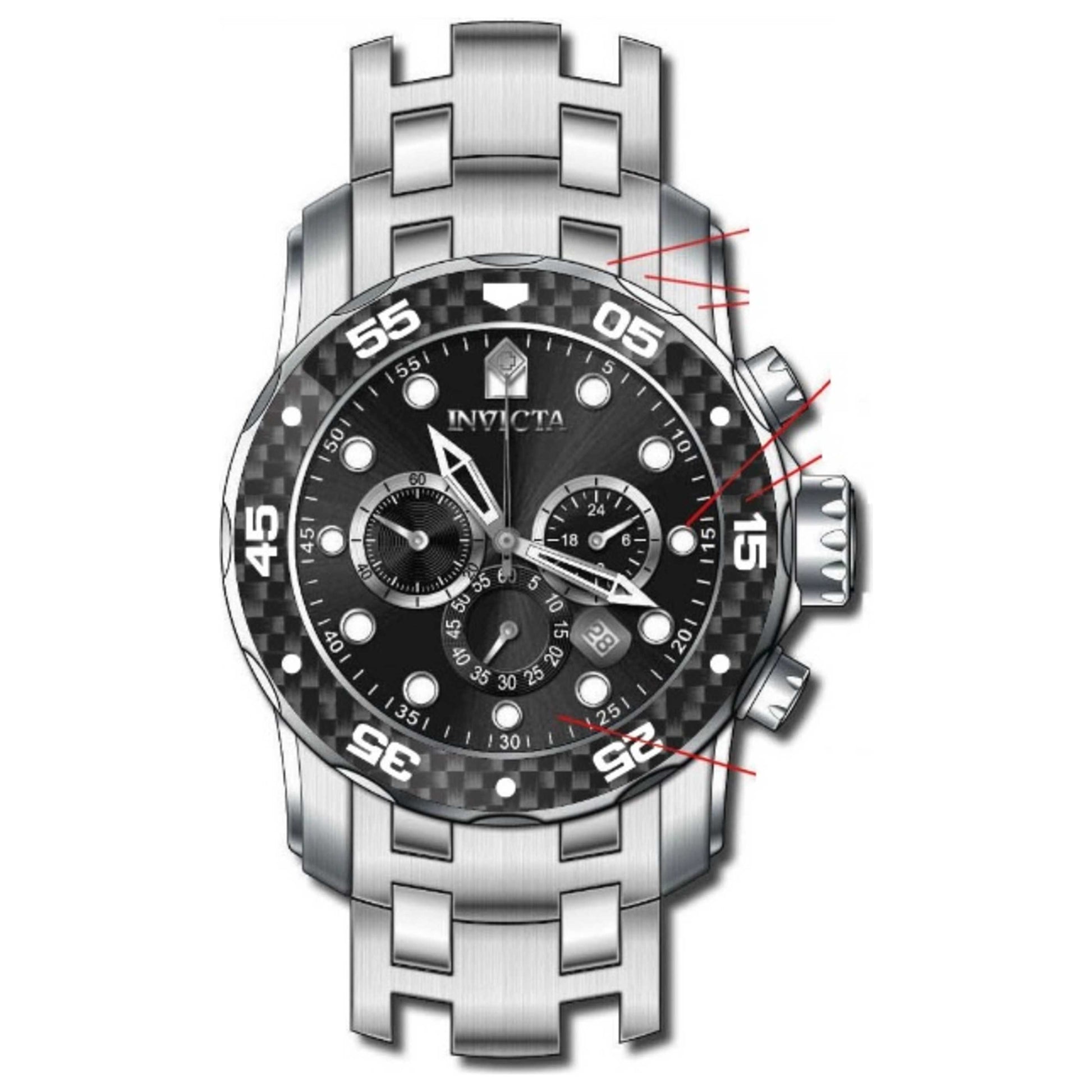 Front view of Invicta Pro Diver Men's Quartz Watch 35395