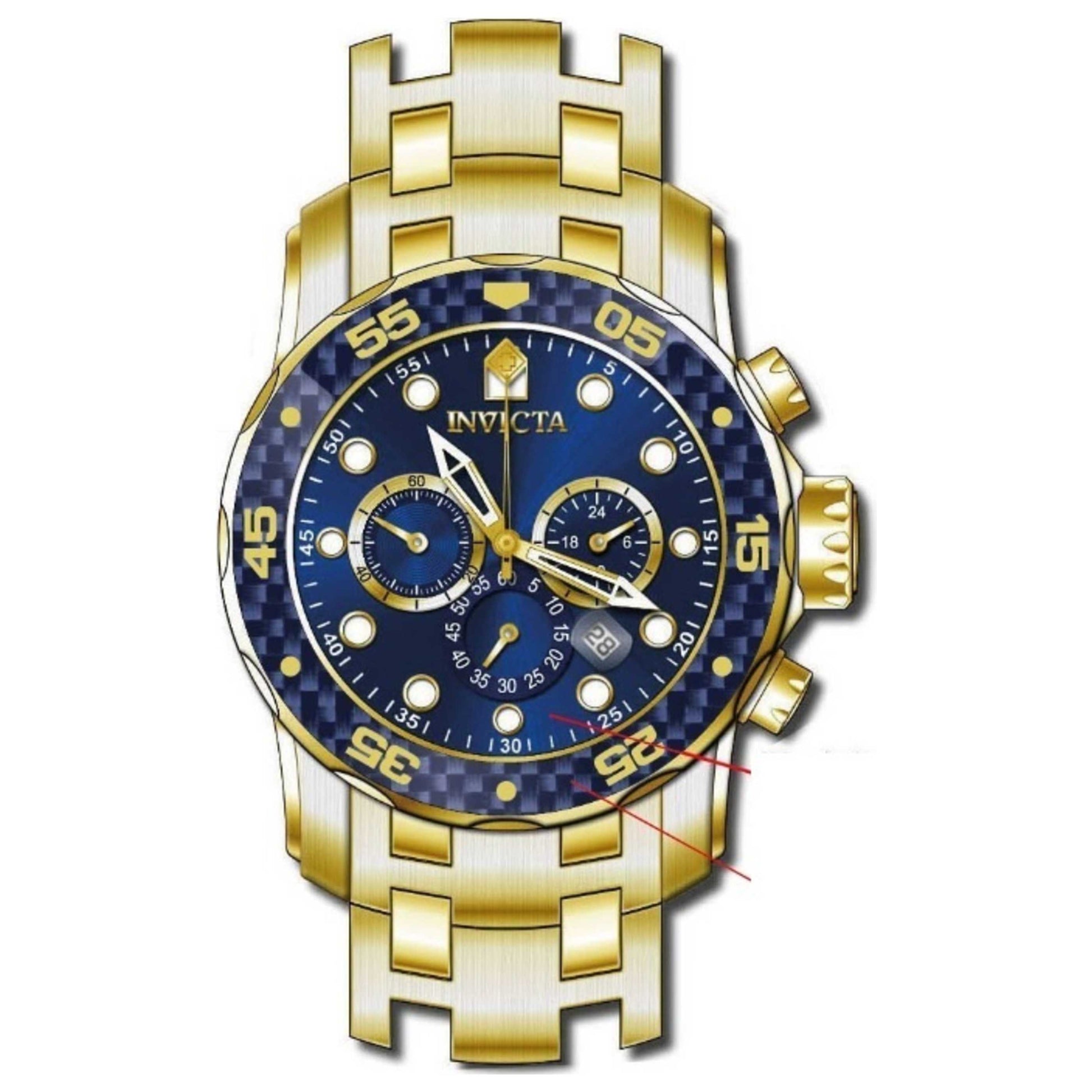 Front view of Invicta Pro Diver Men's Quartz Watch 35397