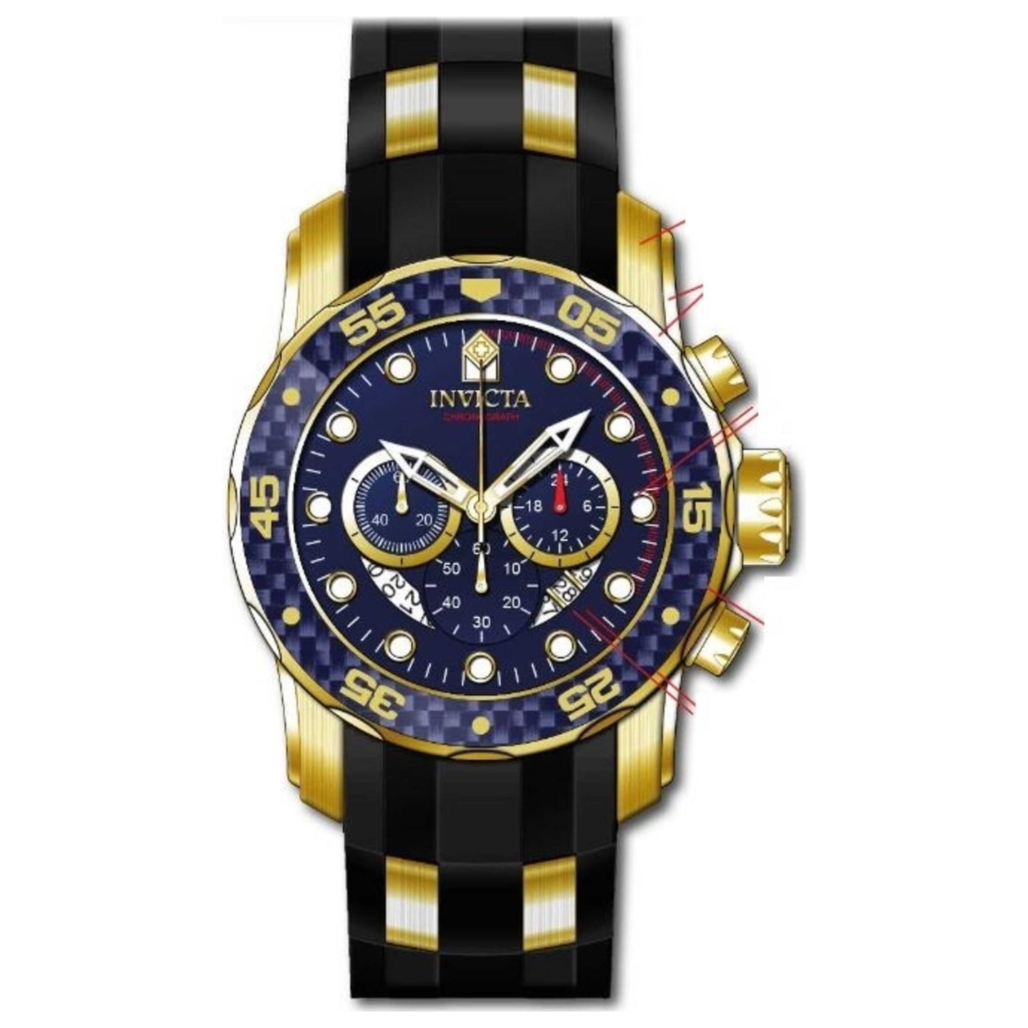 Front view of Invicta Pro Diver Men's Quartz Watch 35416