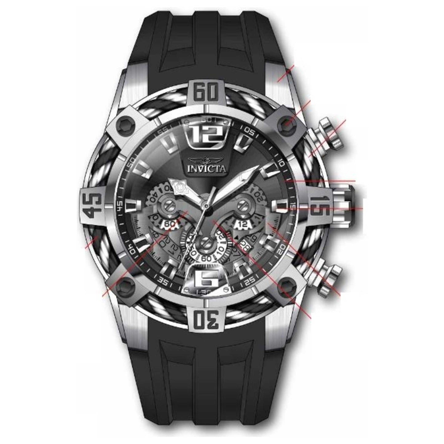 Front view of Invicta Bolt Men's Quartz Watch 35629