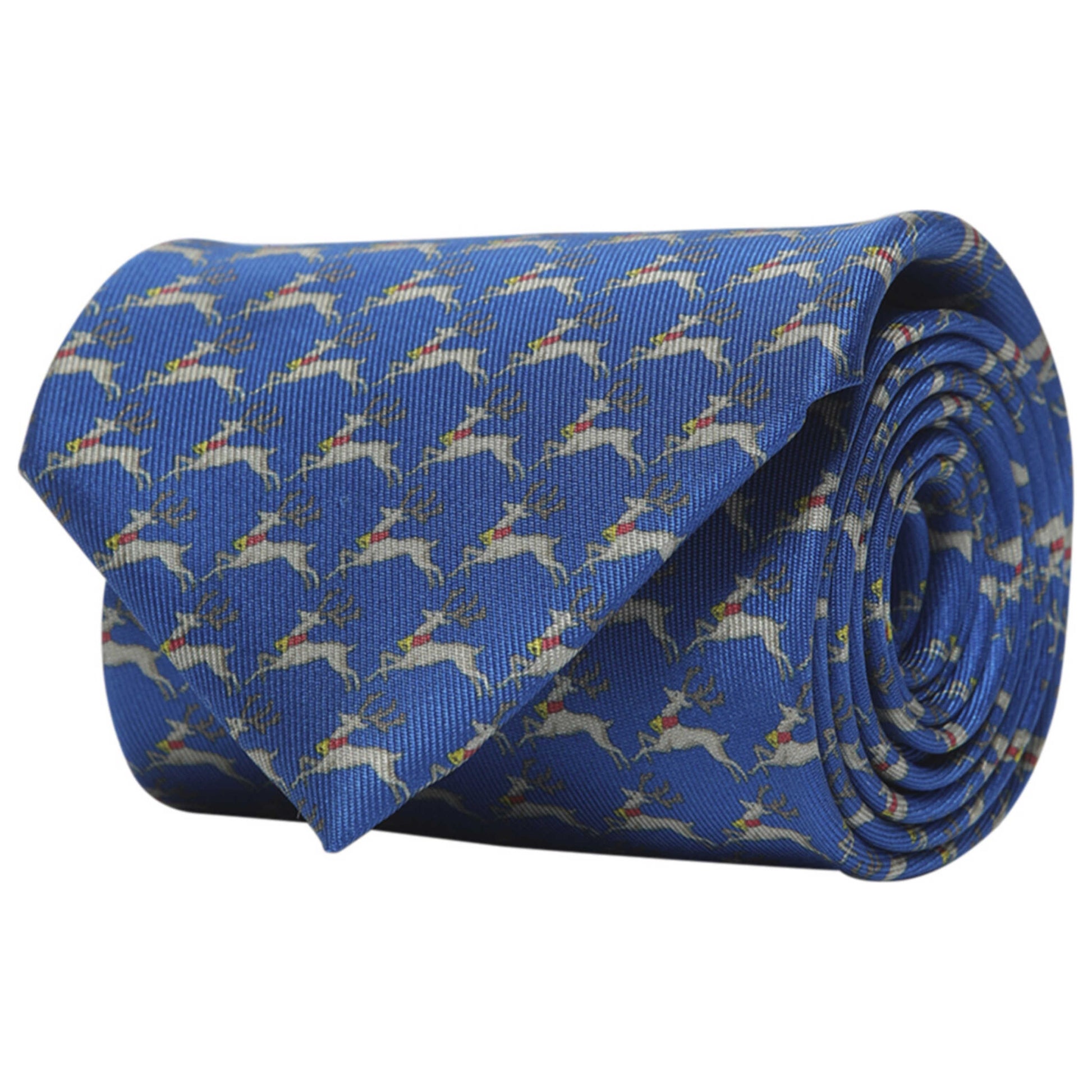 Front view of Ferragamo Reindeer Men's Tie 357949-709956