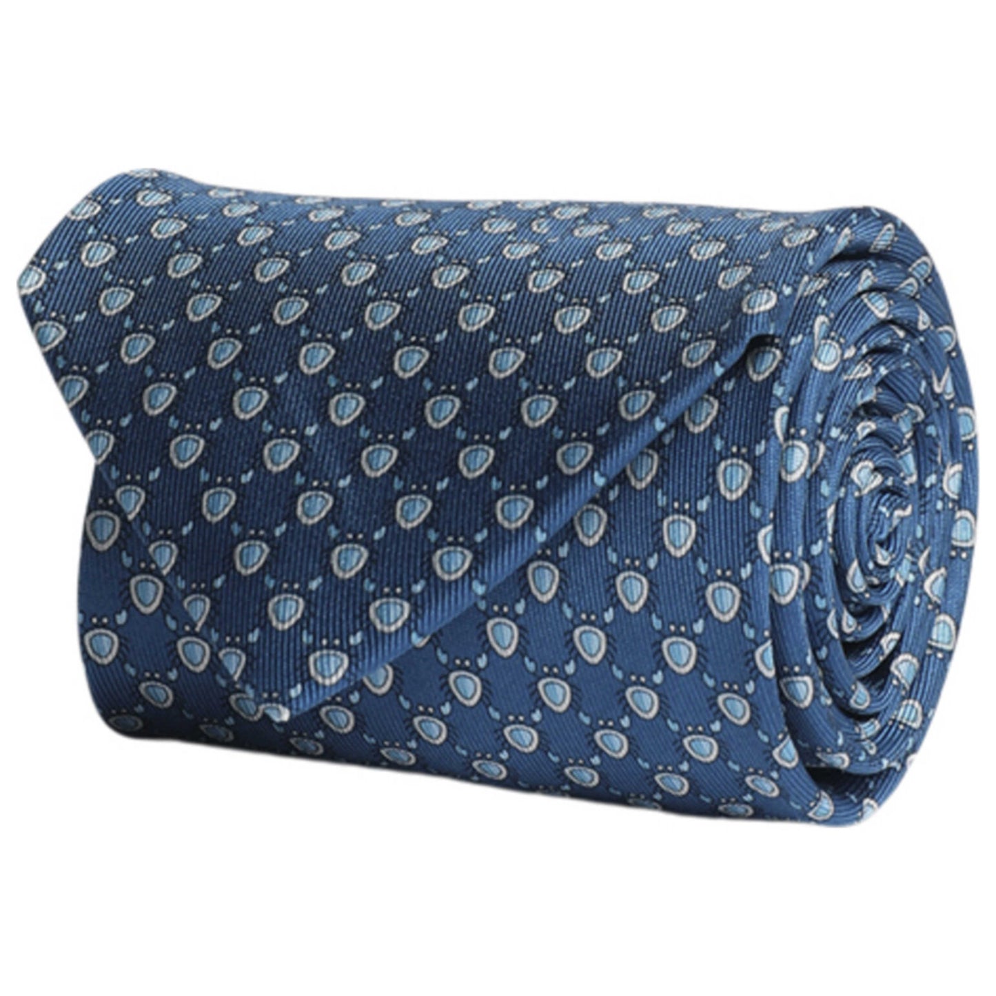 Front view of Ferragamo Crab Print Men's Tie 358489-714022