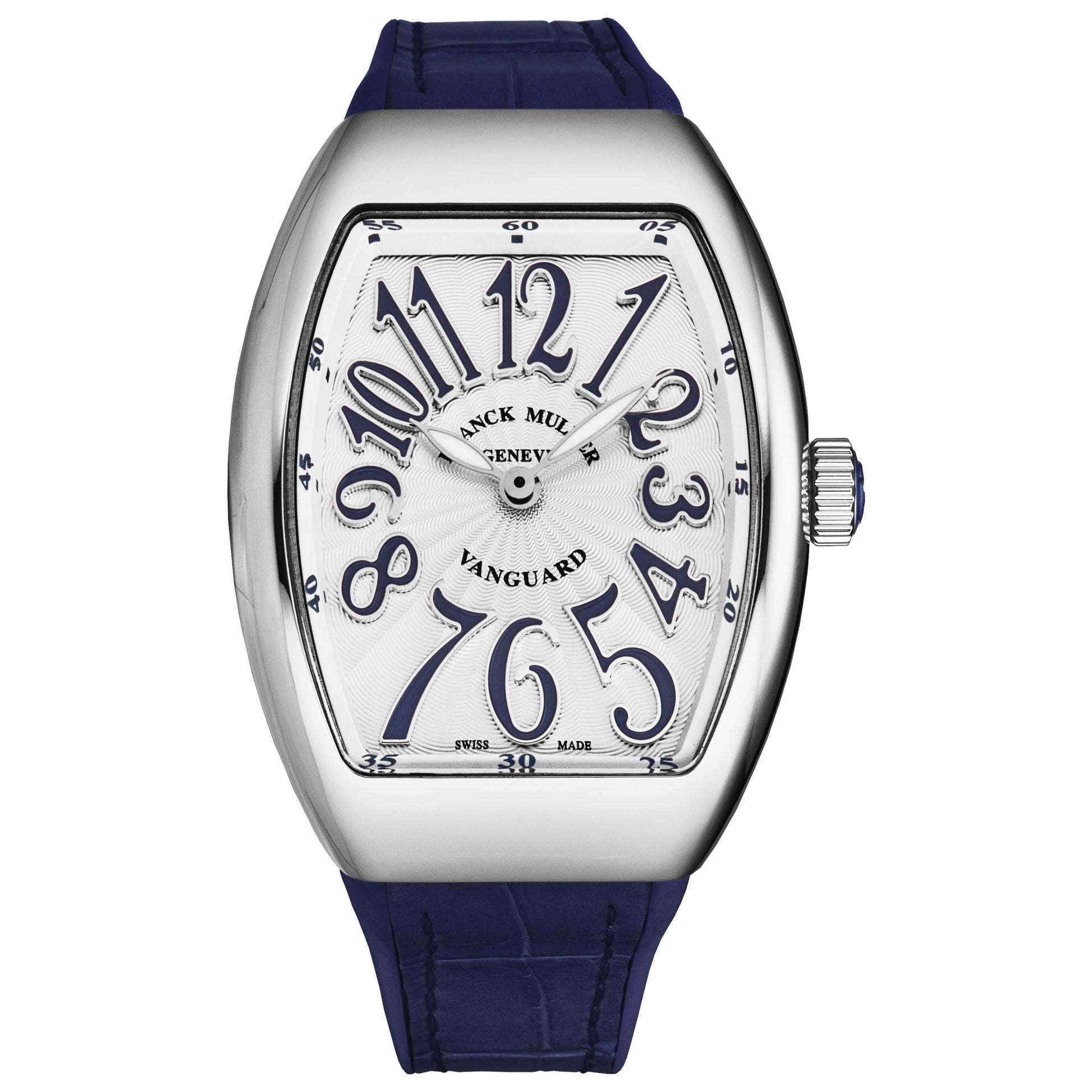 Front view of Franck Muller Vanguard Women's Quartz Watch 35QZBLUSILBLU