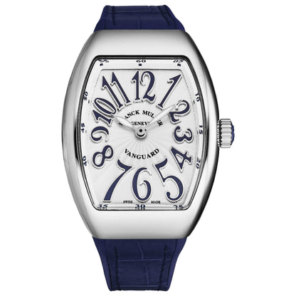 Front view of Franck Muller Vanguard Women's Quartz Watch 35QZBLUSILBLU