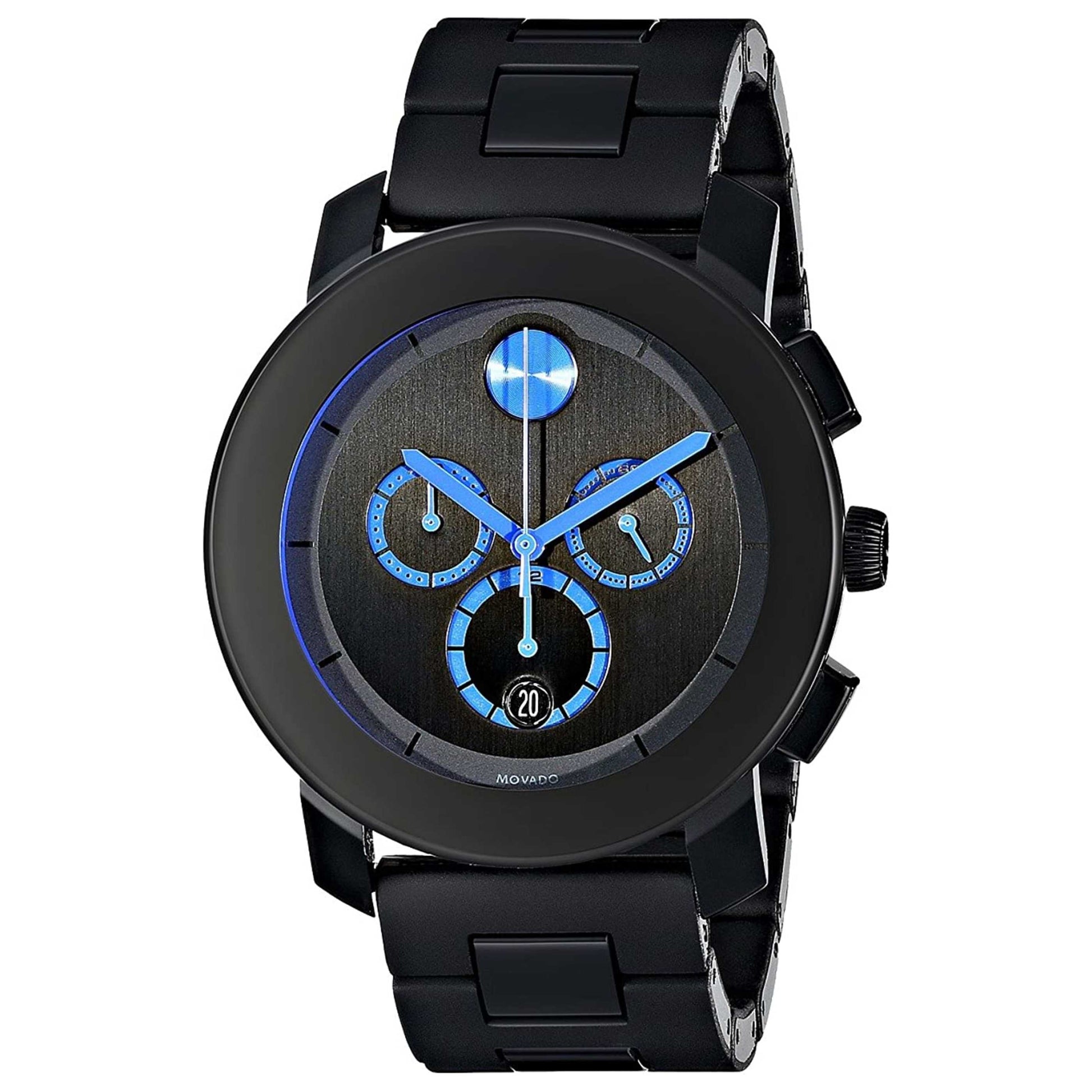 Front view of Movado Bold Men's Swiss Quartz (Battery-Powered) Watch 3600101