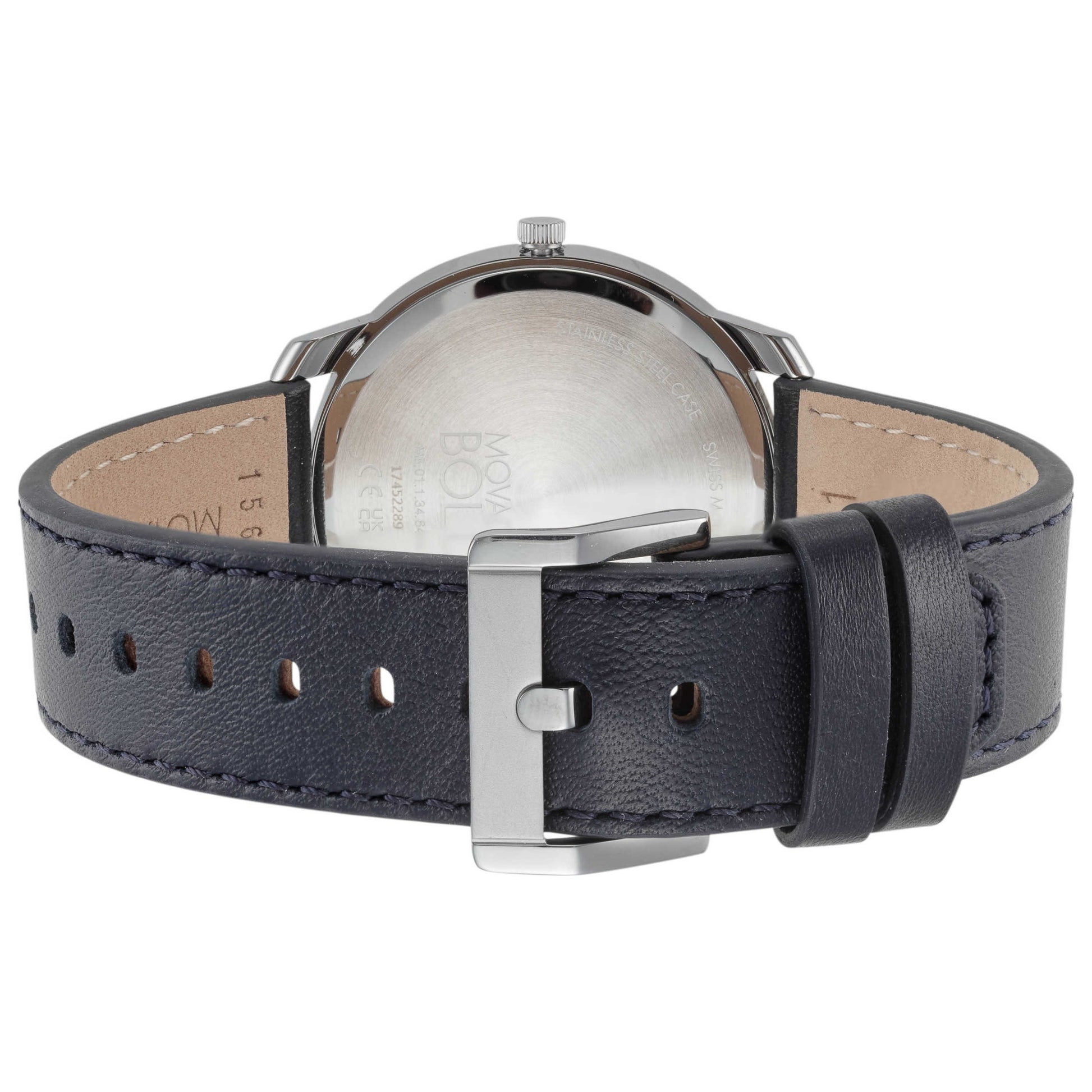 Back view of Movado Bold Thin Men's Quartz Watch 3600586