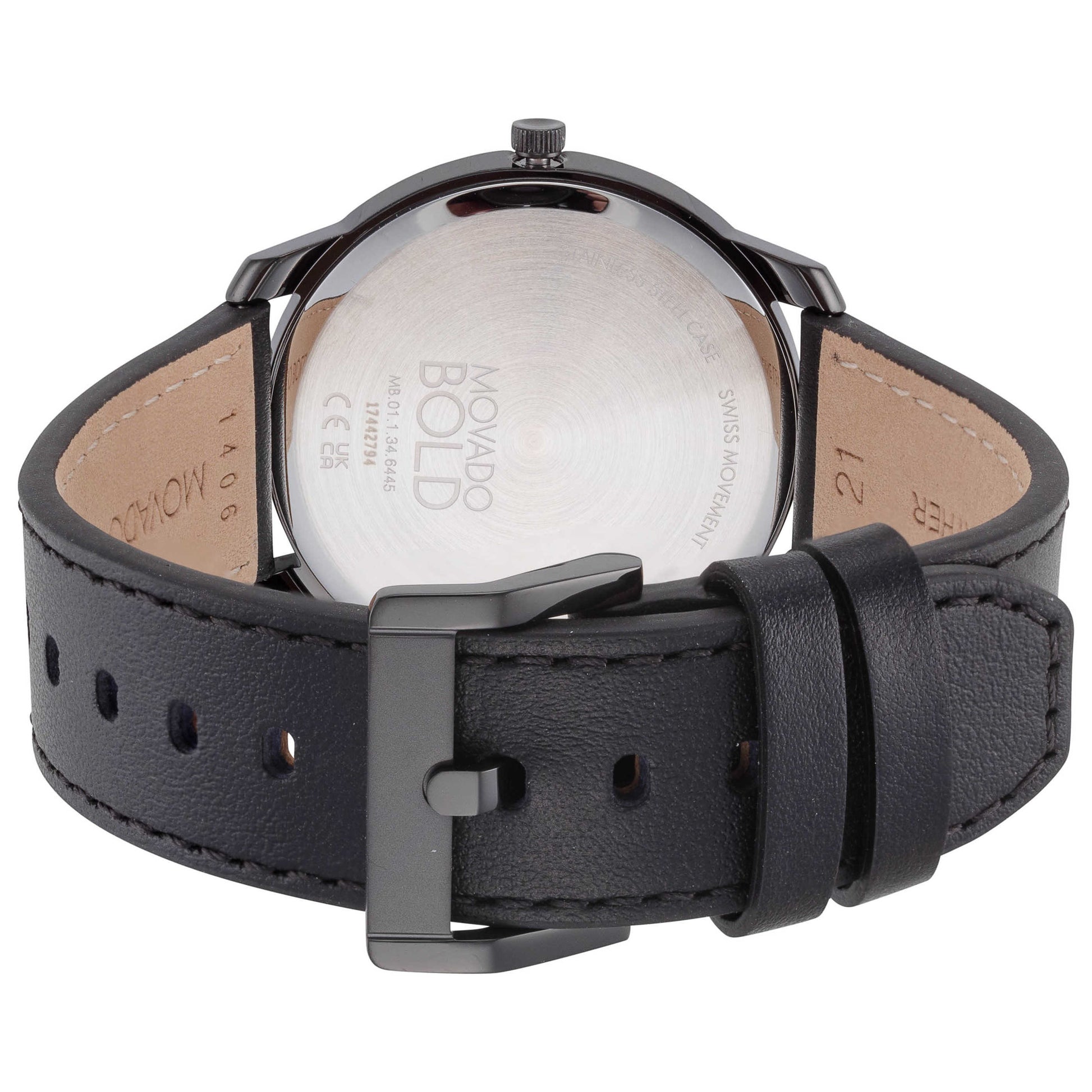 Back view of Movado Bold Men's Quartz Watch 3600587